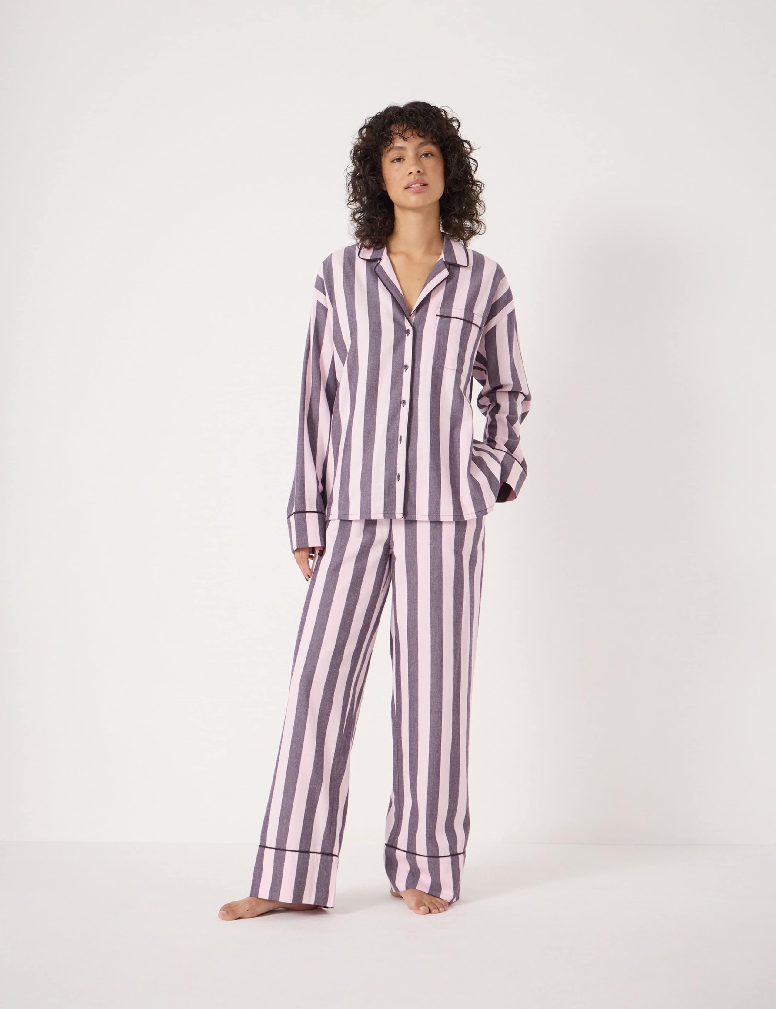 Brushed Cotton Rich Striped Pyjama Set 5 of 6