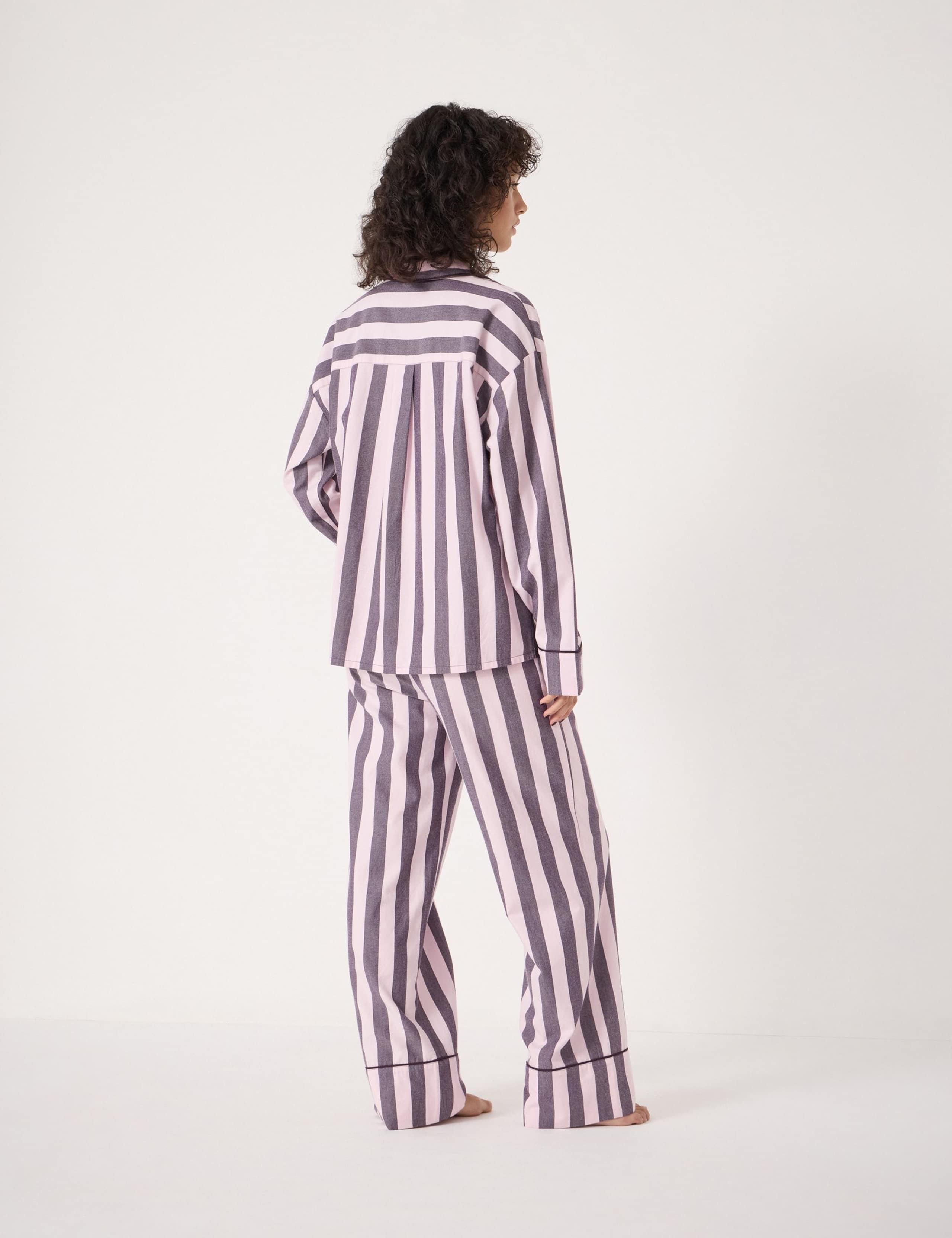 Brushed Cotton Rich Striped Pyjama Set 6 of 6