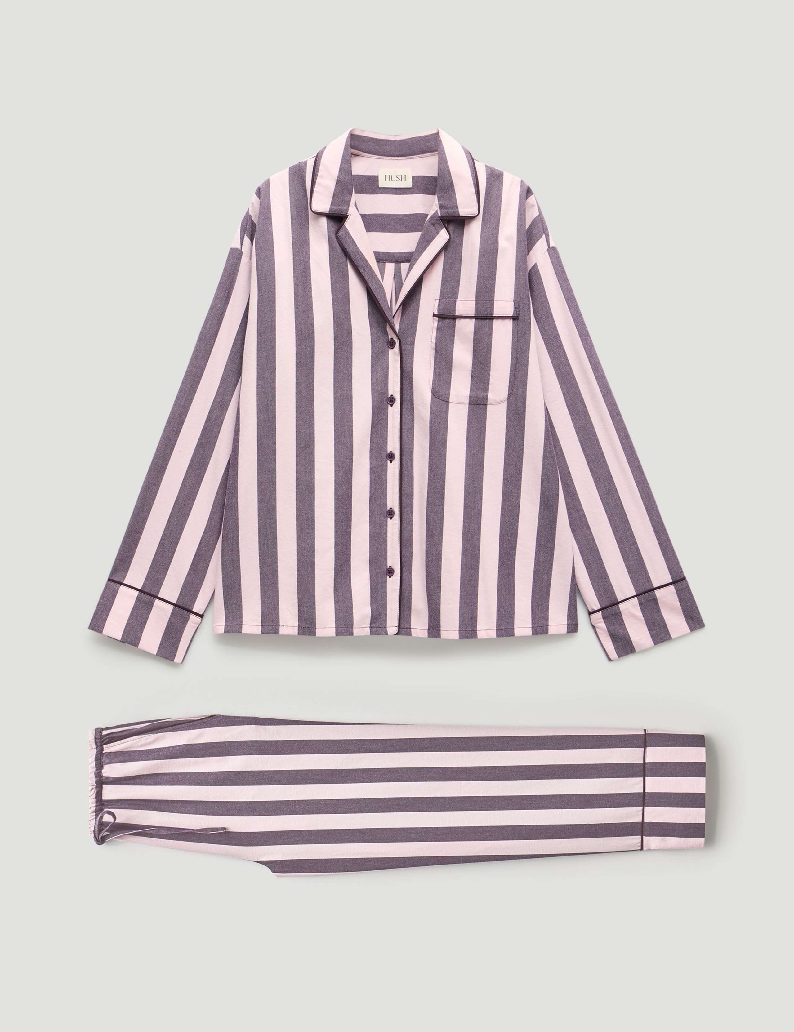 Brushed Cotton Rich Striped Pyjama Set 2 of 6