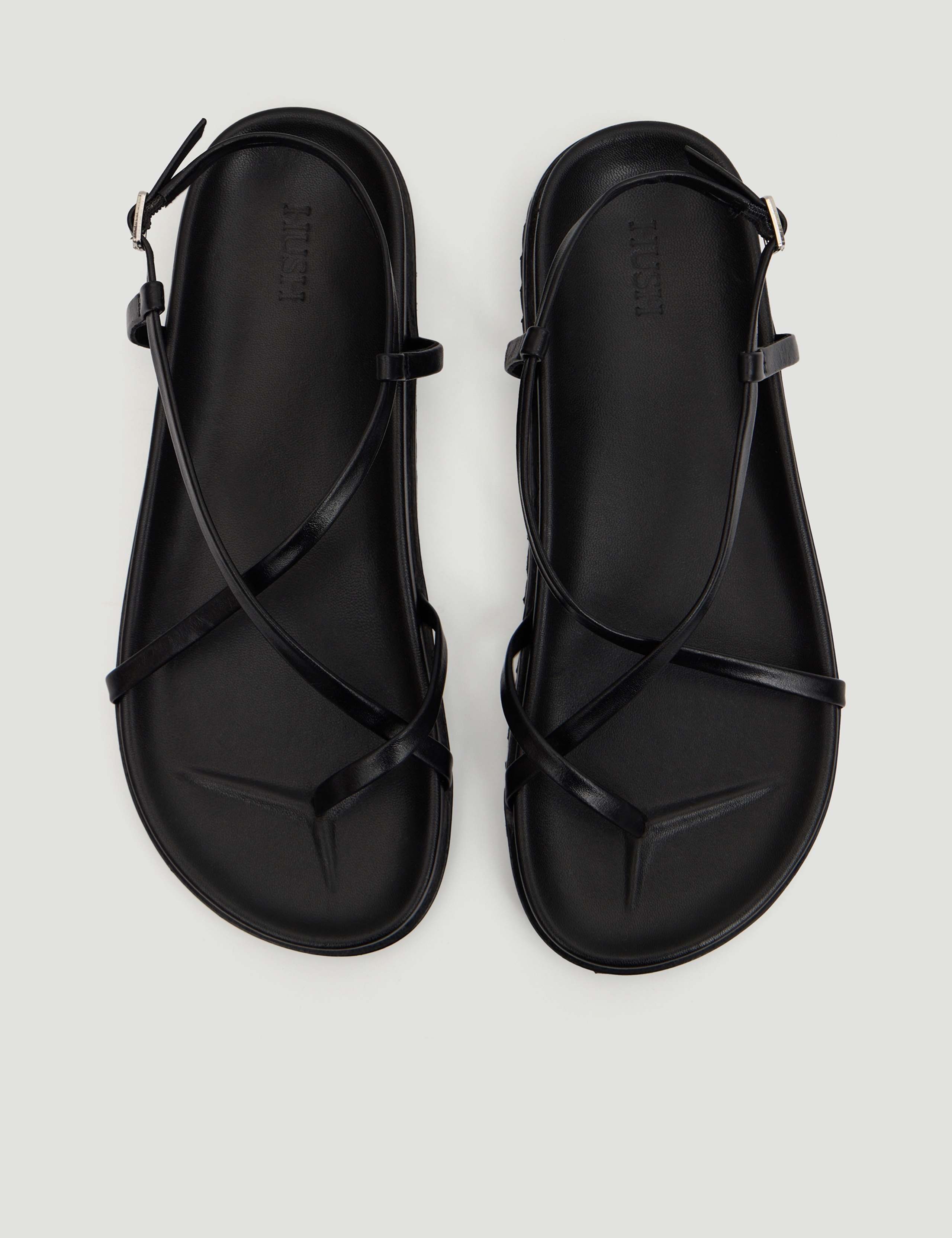 Leather Strappy Footbed Flat Sandals 2 of 7