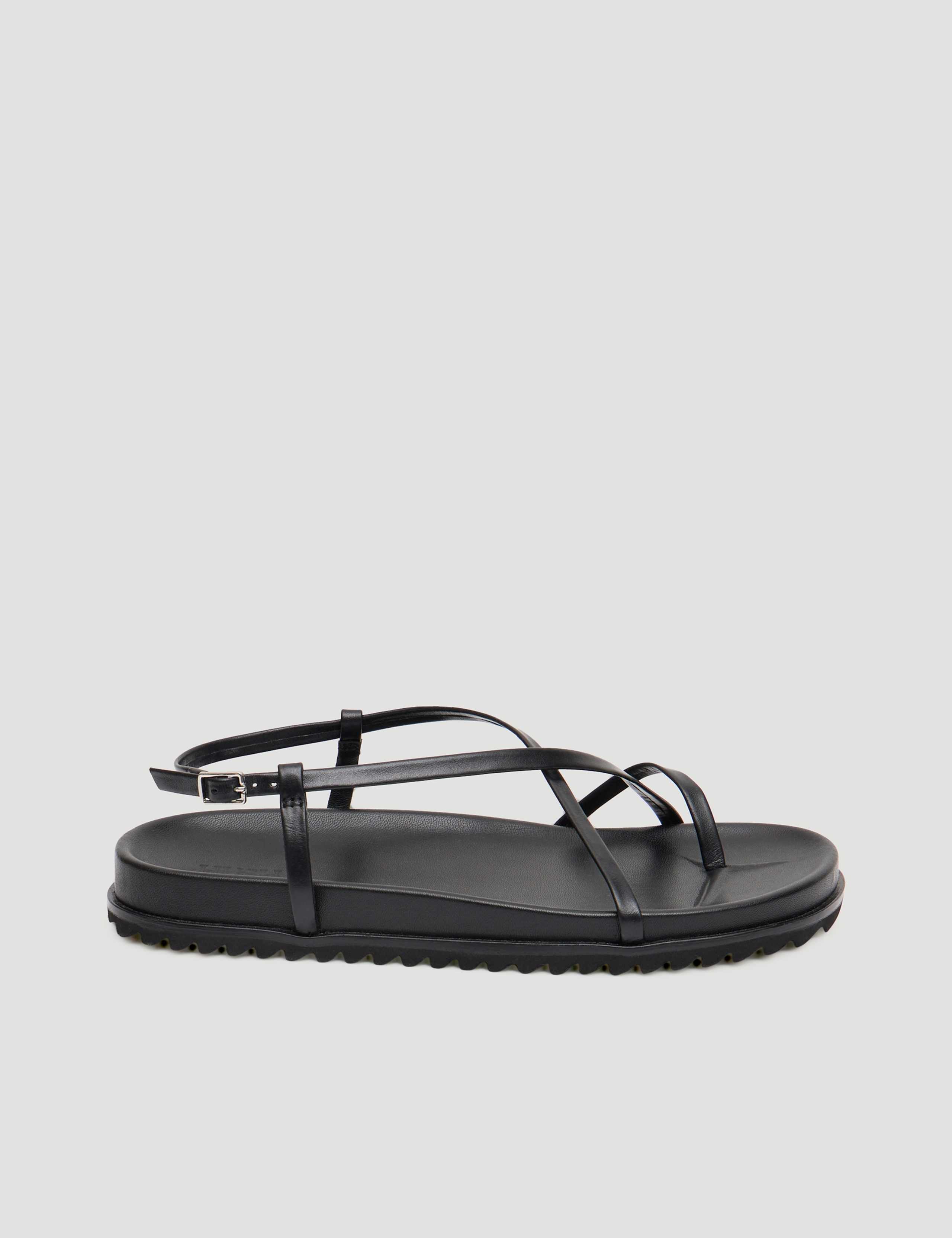 Leather Strappy Footbed Flat Sandals 3 of 7