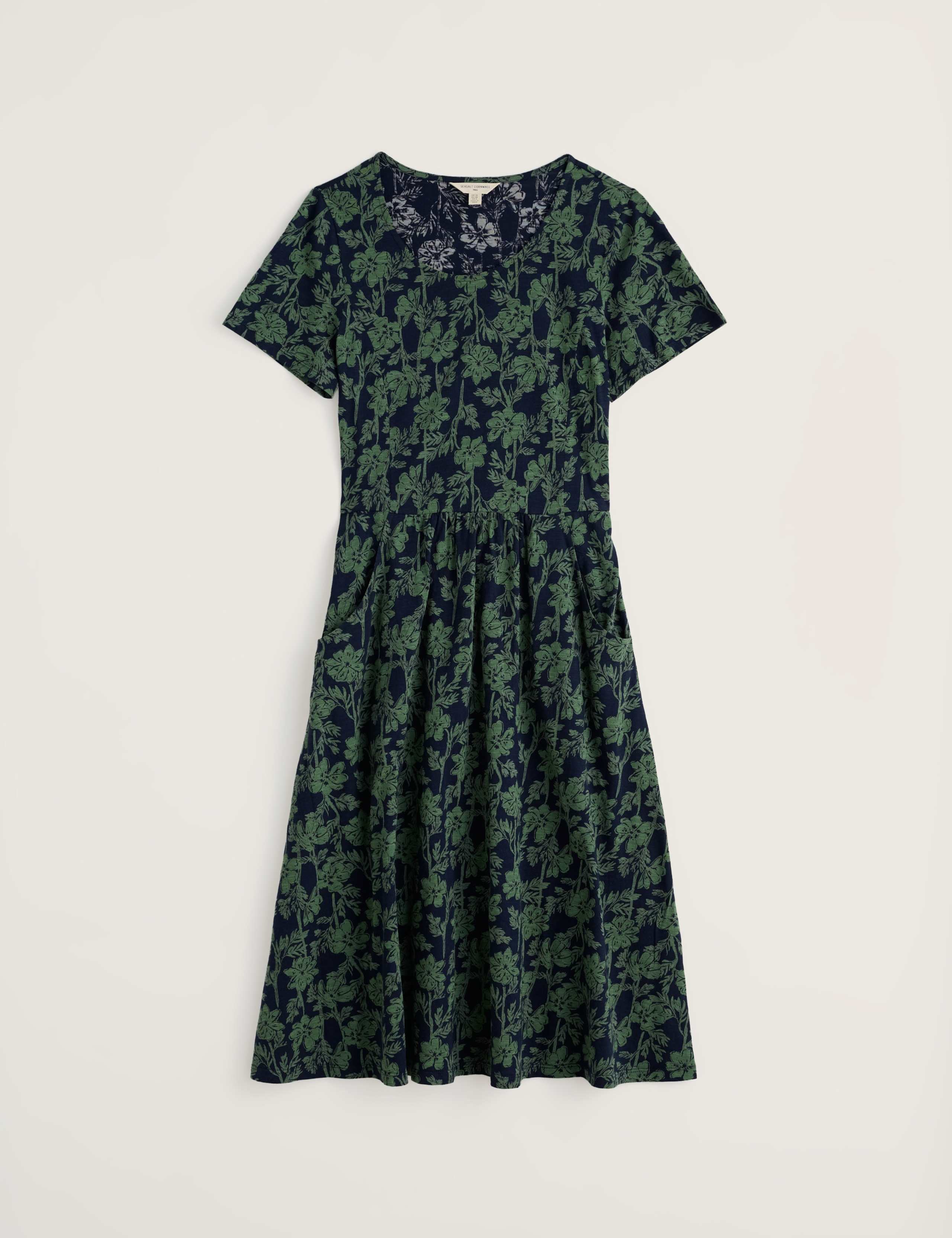 Pure Cotton Floral Midi Skater Dress 2 of 5