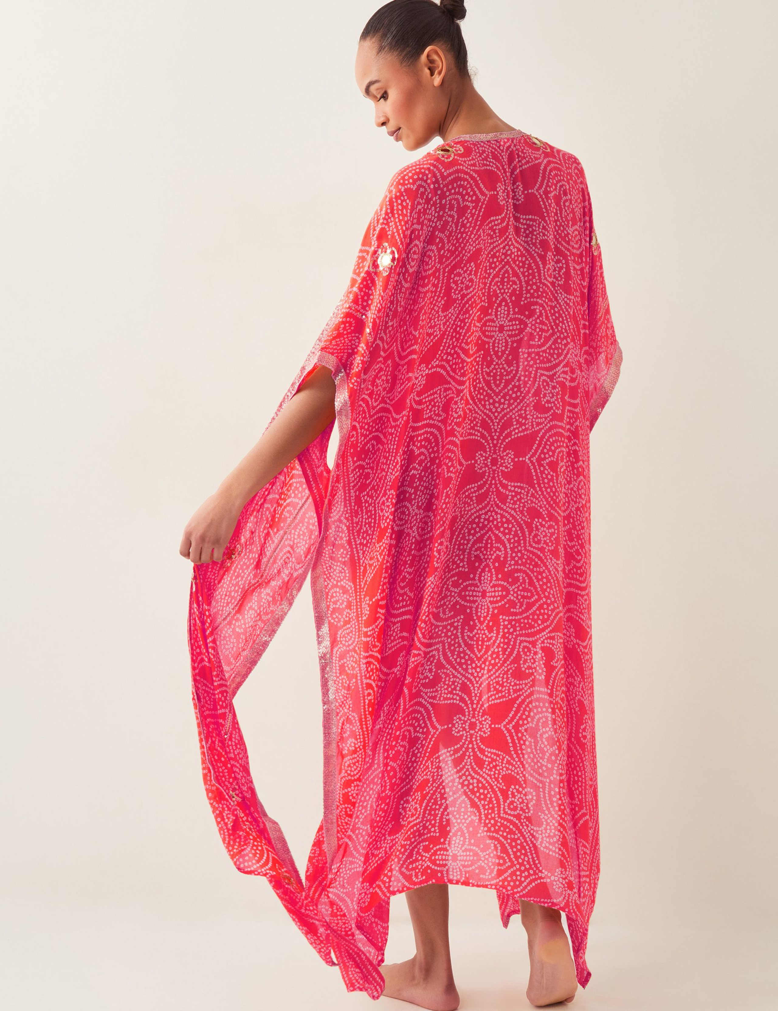 Printed Sequin Kaftan 2 of 4