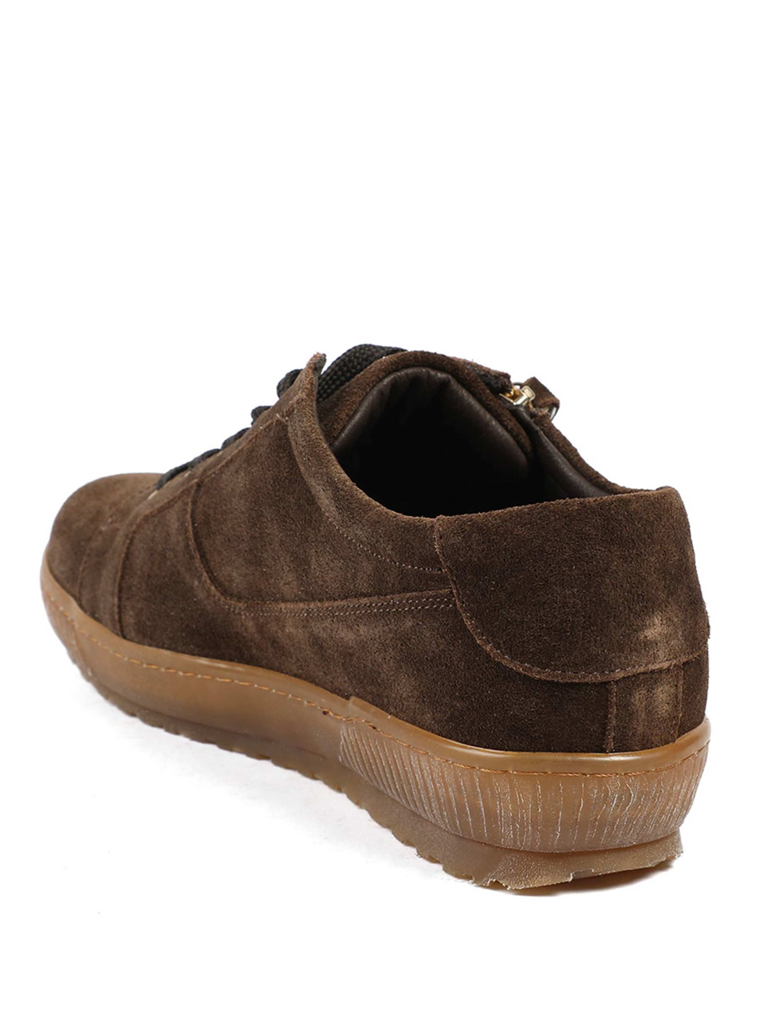 Wide Fit Leather Metallic Side Zip Trainers 5 of 6