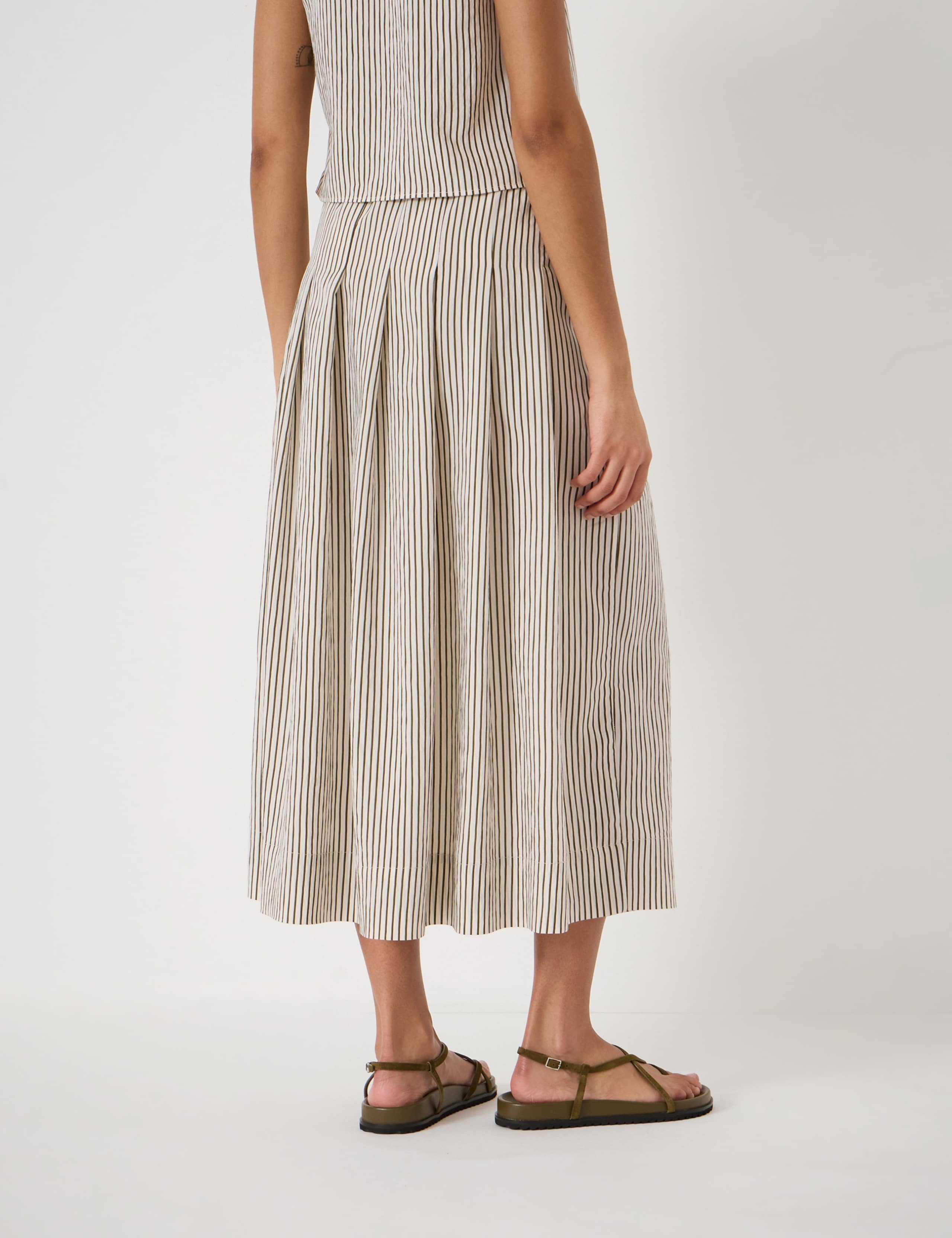 Striped Midi A-Line Skirt 4 of 5