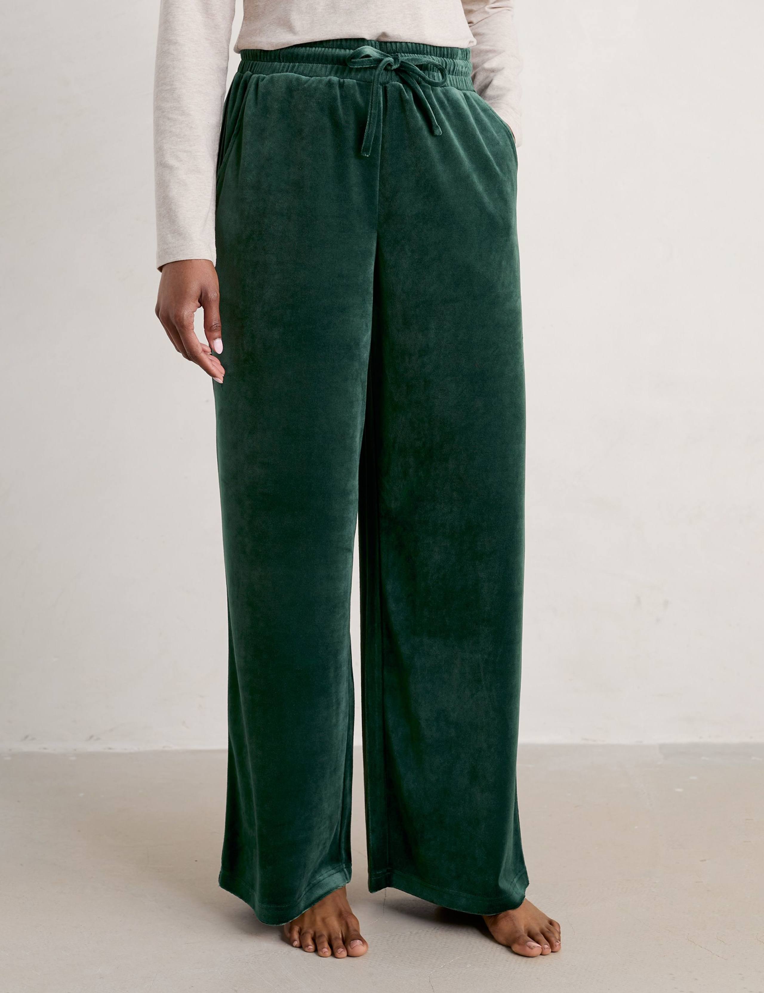 Velour Drawstring Wide Leg Trousers Seasalt Cornwall M&S IE