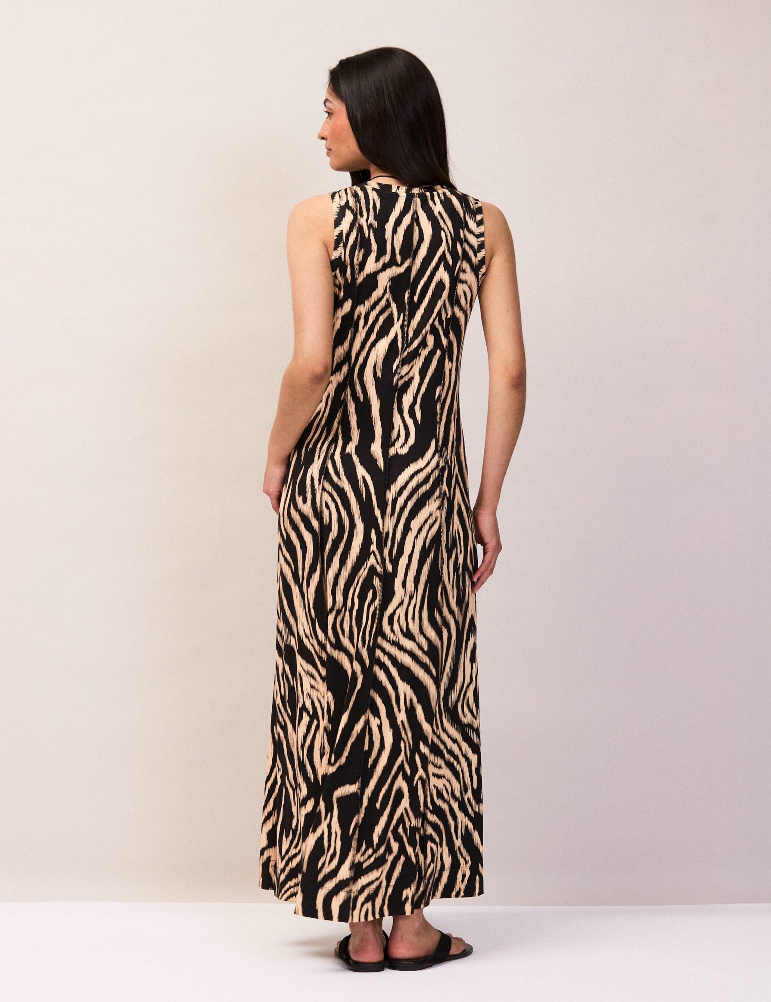 Jersey Zebra Print Midaxi Column Dress 3 of 5