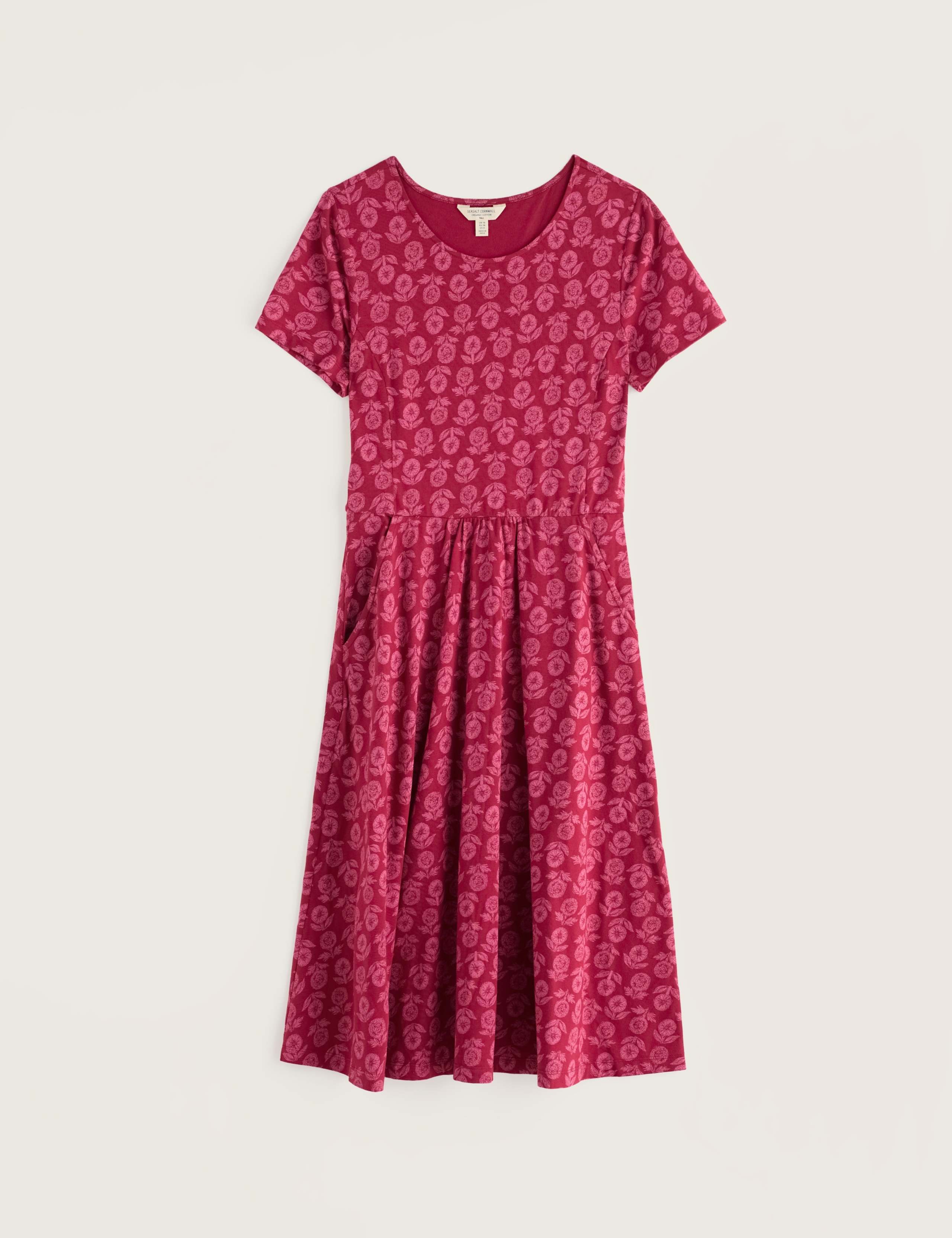 Jersey Floral Midi Skater Dress 2 of 5