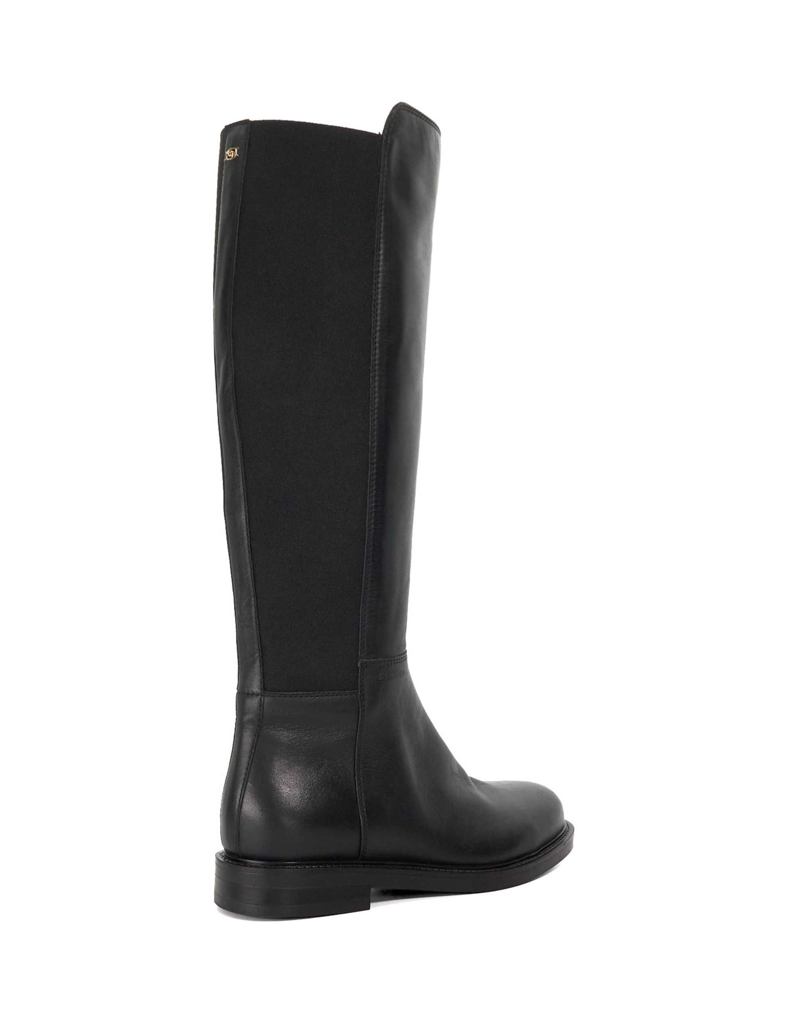 Leather Block Heel Knee High Boots 4 of 5