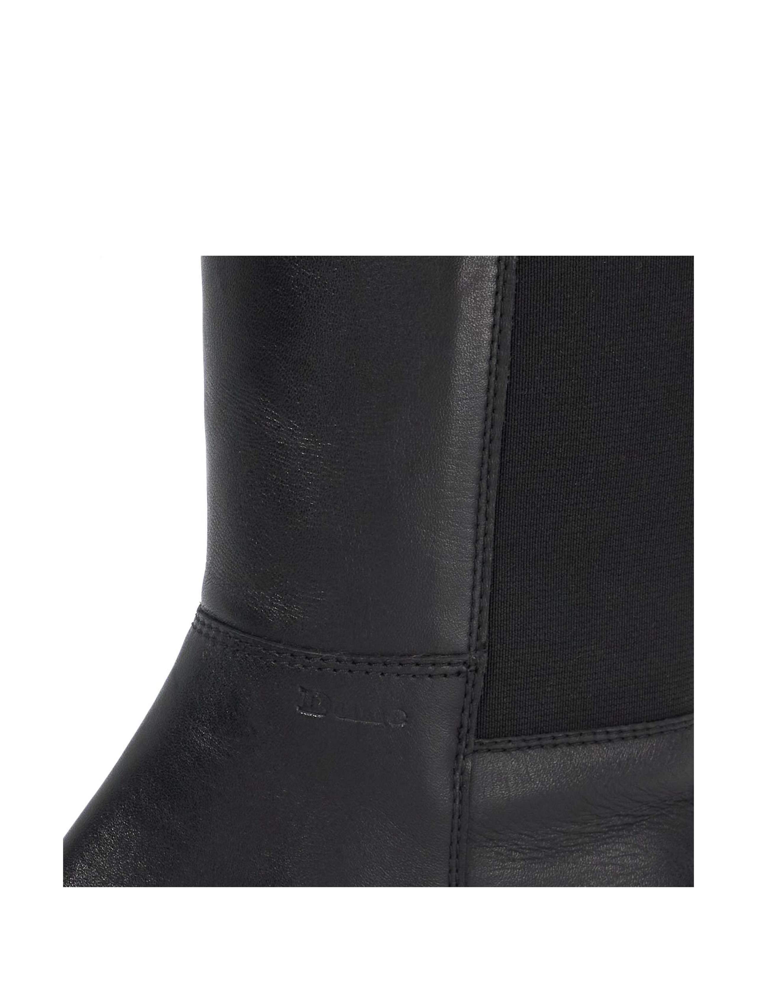 Leather Block Heel Knee High Boots 5 of 5