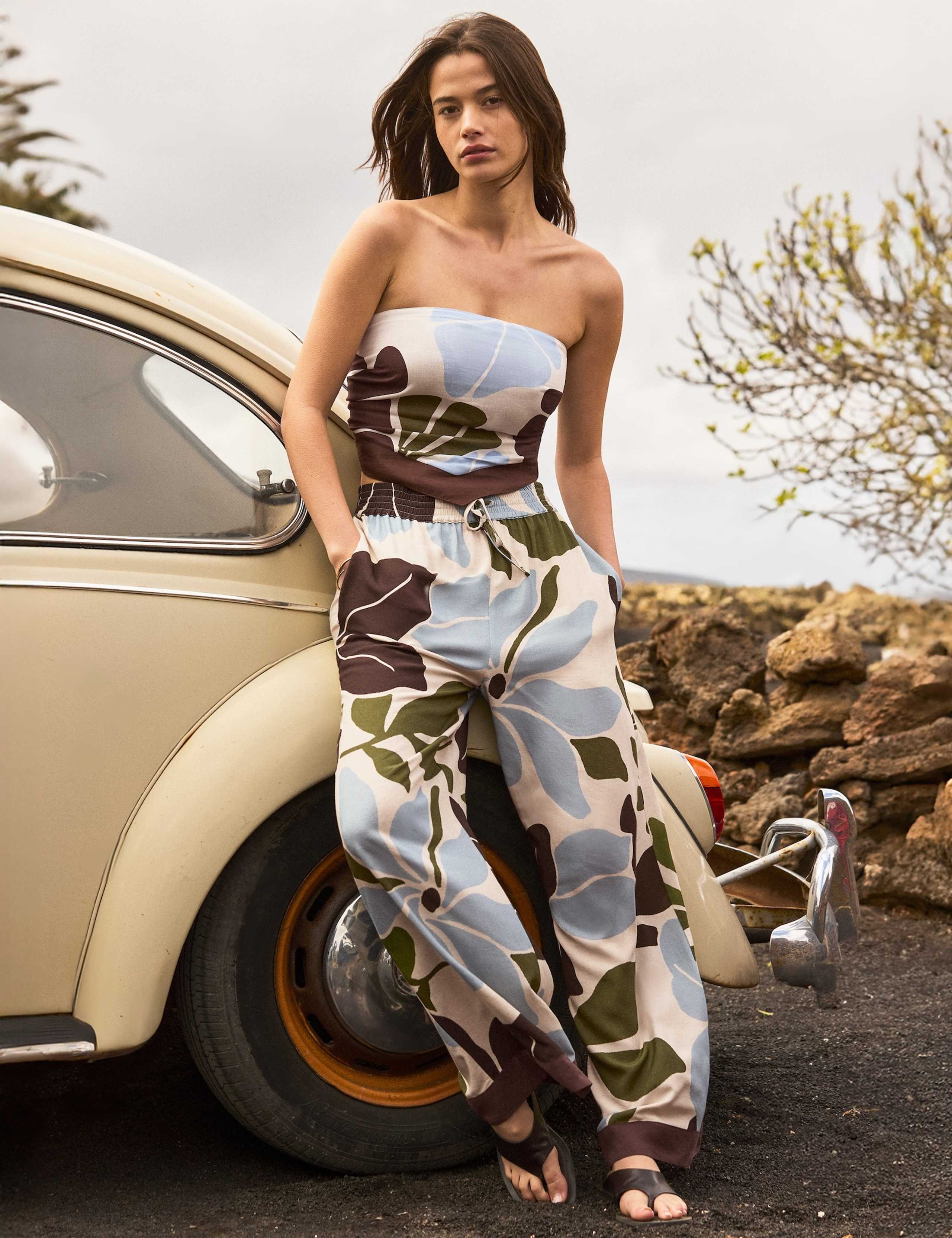 Capri Floral Tie Back Bandeau Top 4 of 4