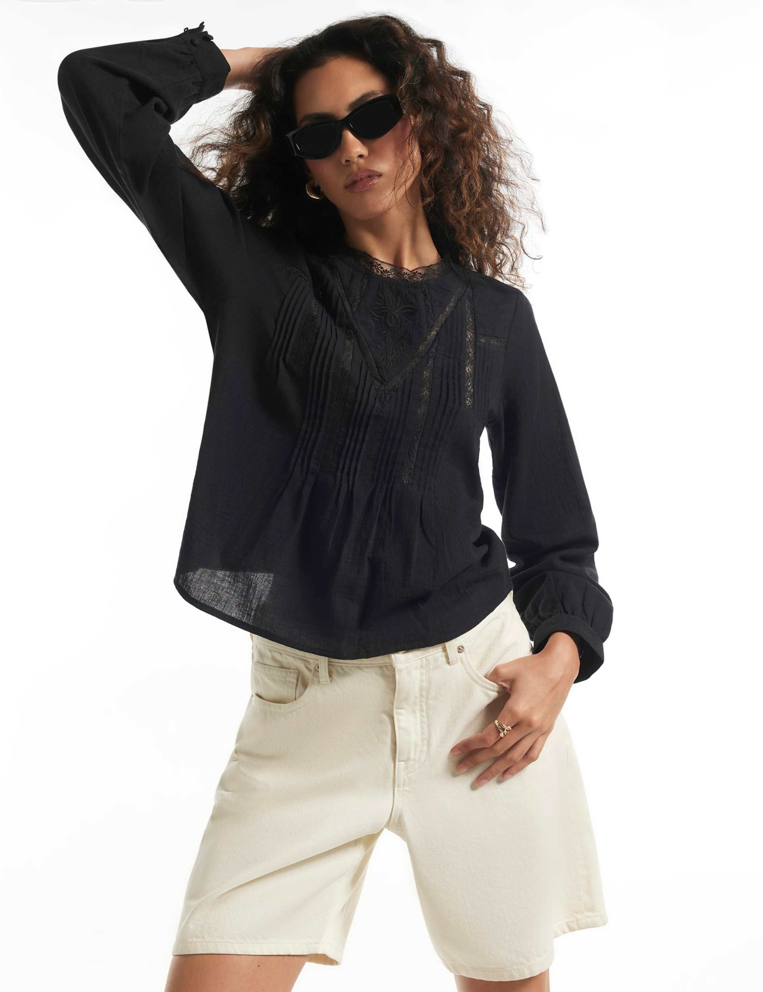 Pure Cotton Embroidered Blouse 4 of 6
