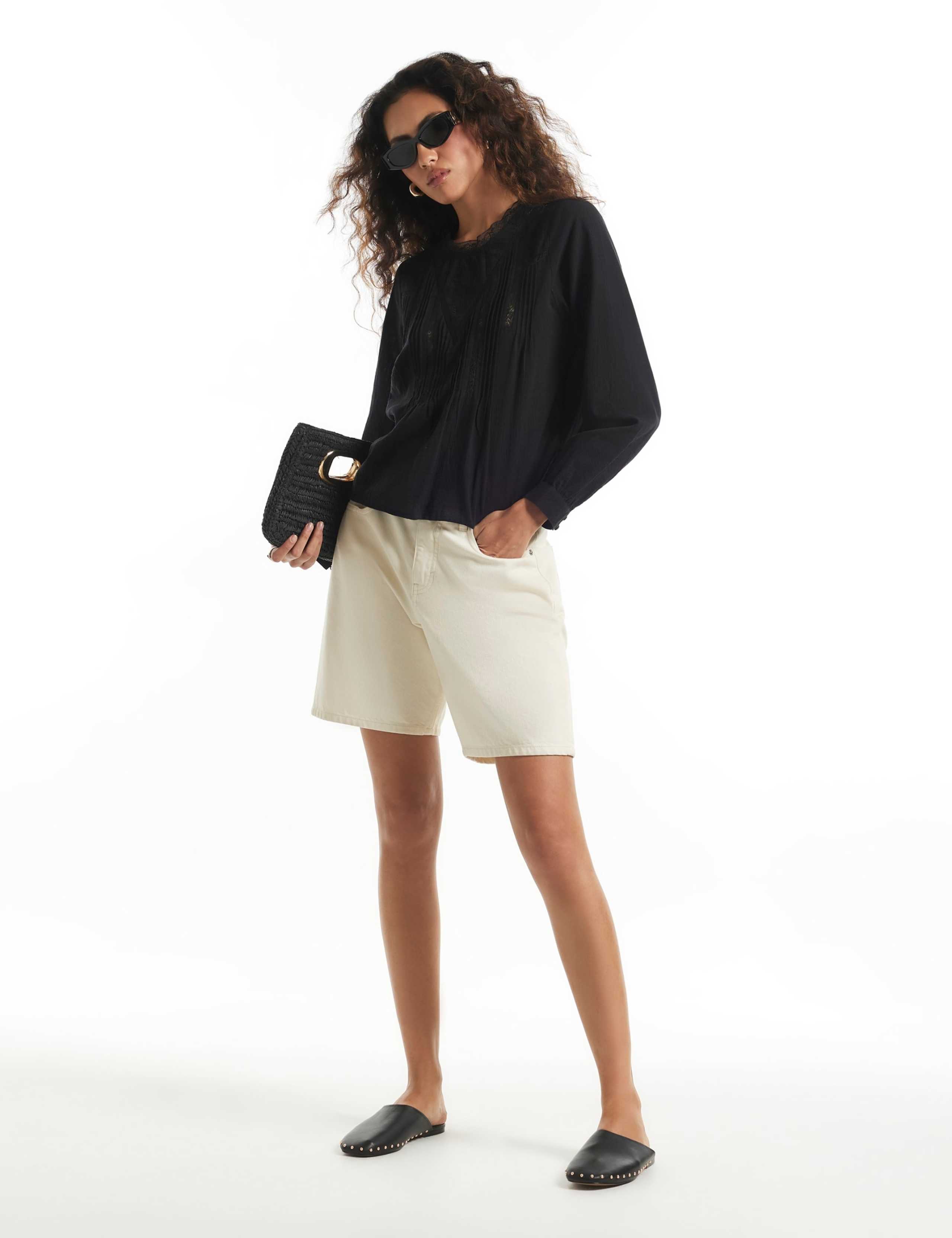Pure Cotton Embroidered Blouse 5 of 6