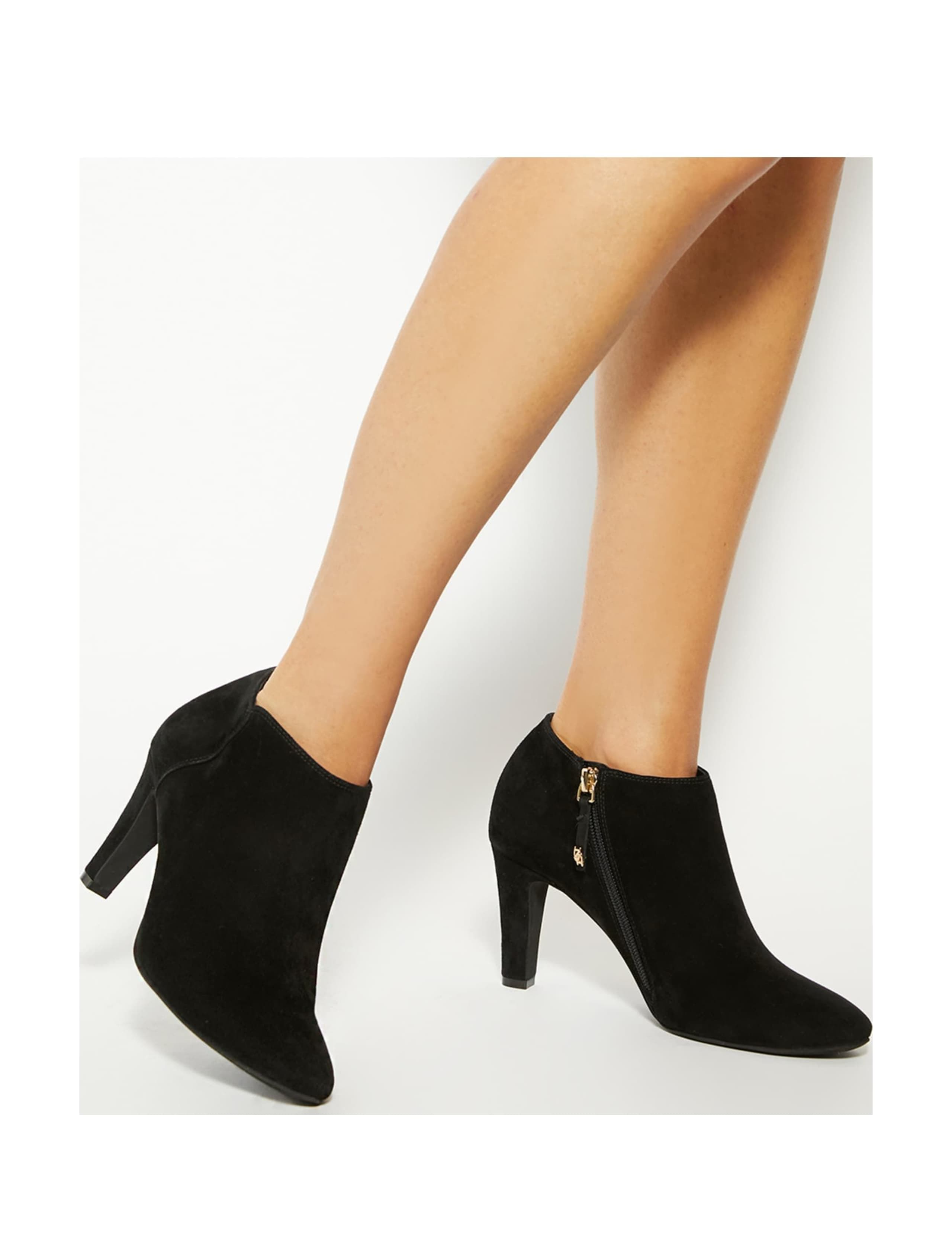 Suede High Heel Almond Toe Shoe Boots 2 of 6