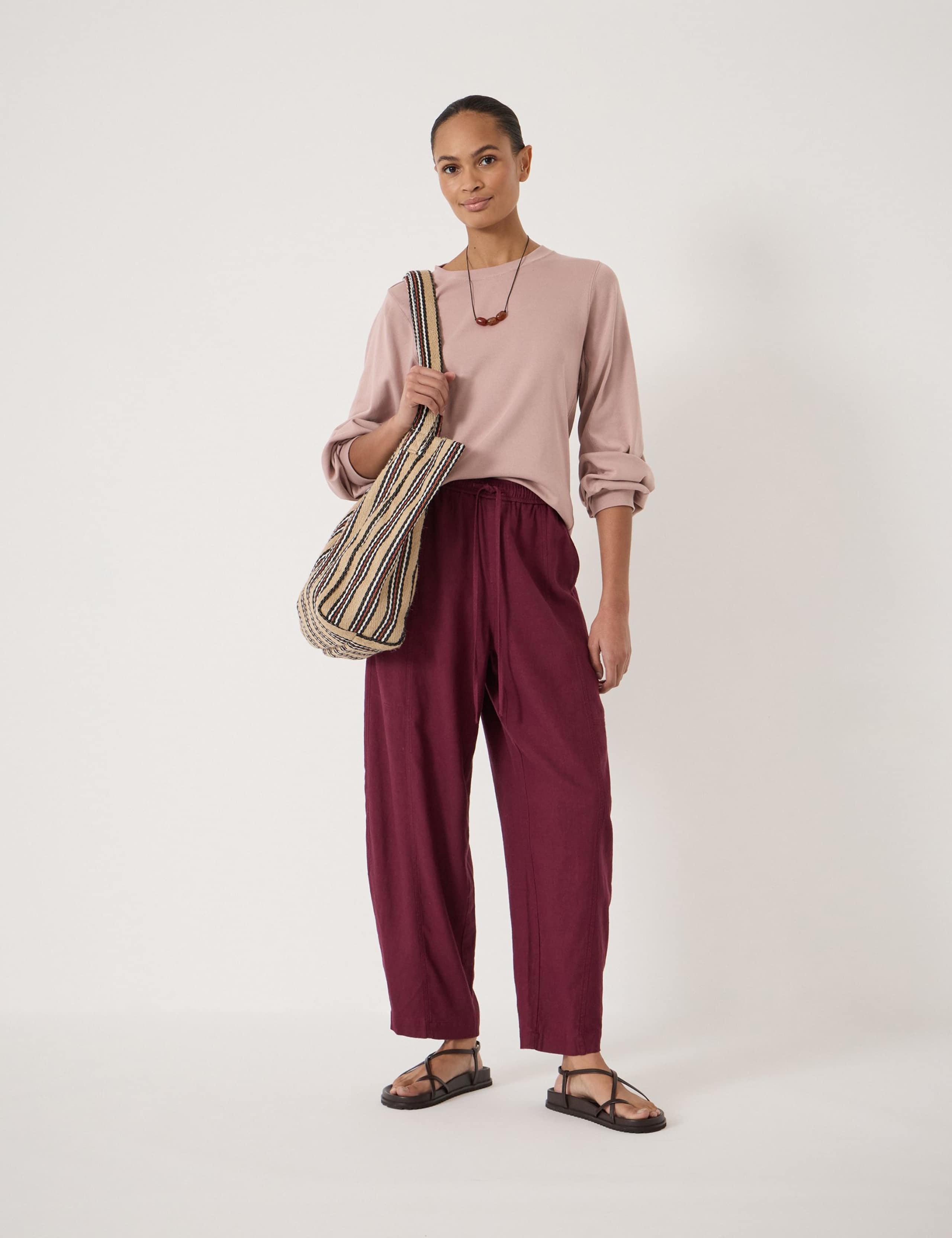 Pure Cotton Crew Neck Puff Sleeve Top 4 of 5