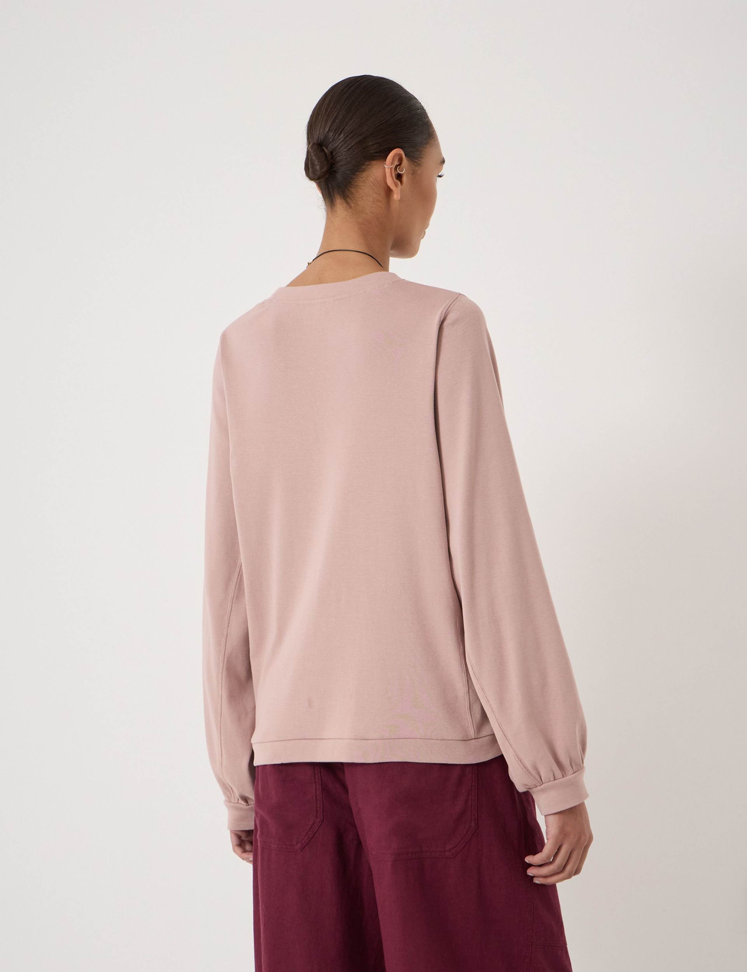 Pure Cotton Crew Neck Puff Sleeve Top 5 of 5