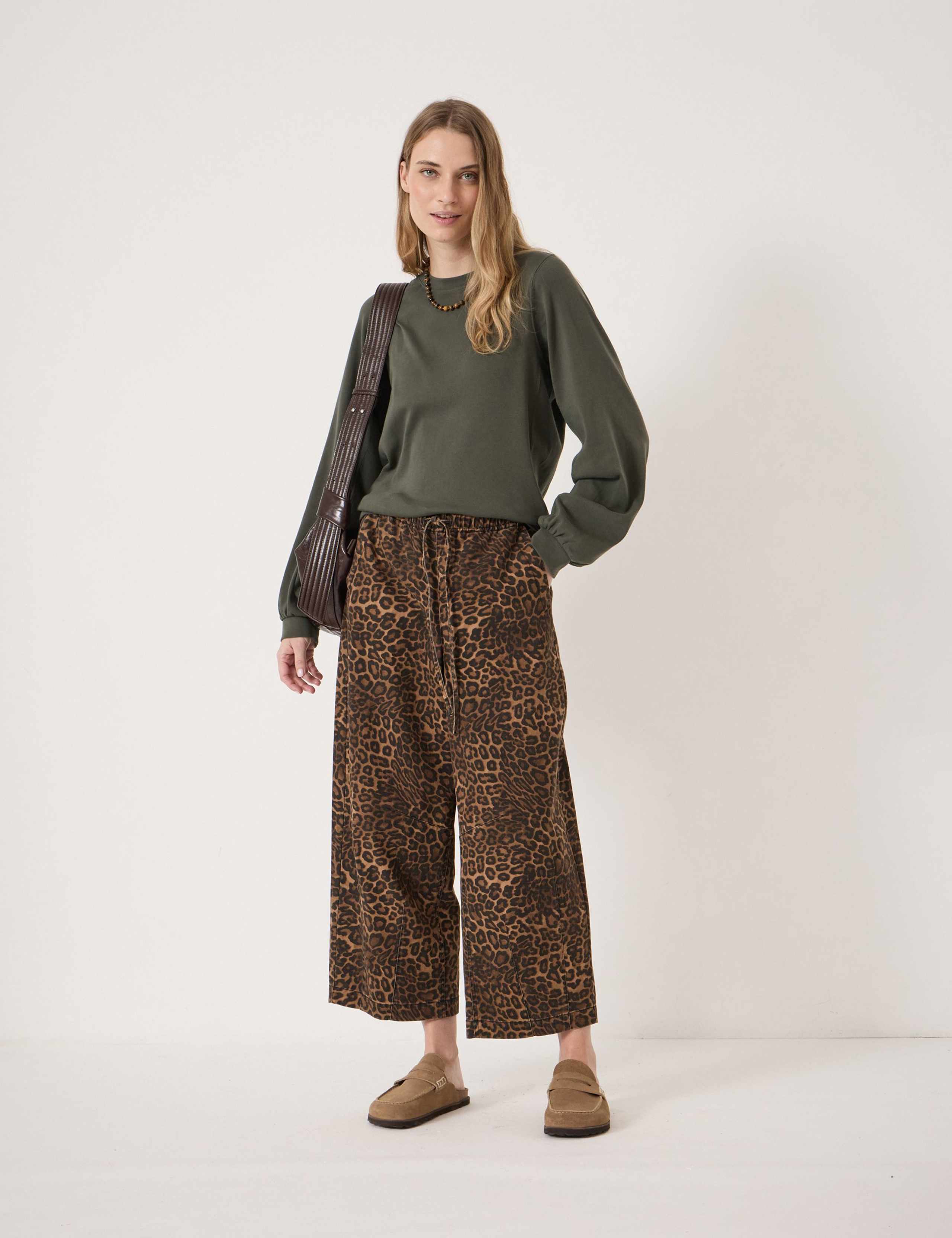 Pure Cotton Crew Neck Puff Sleeve Top 3 of 5