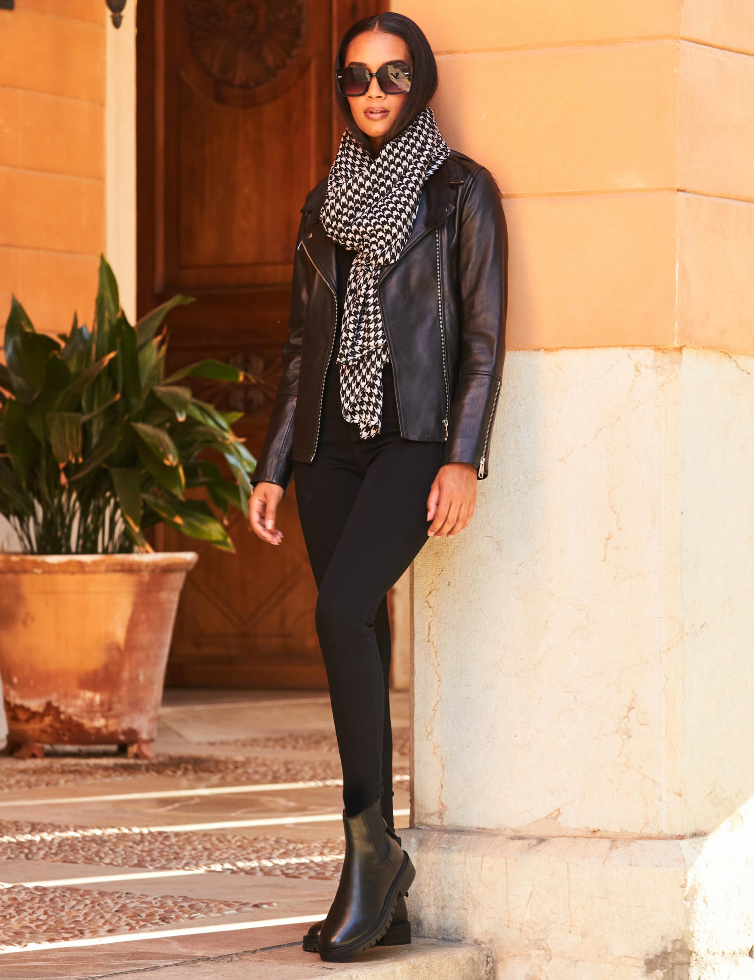 Dogtooth Print Scarf 3 of 5