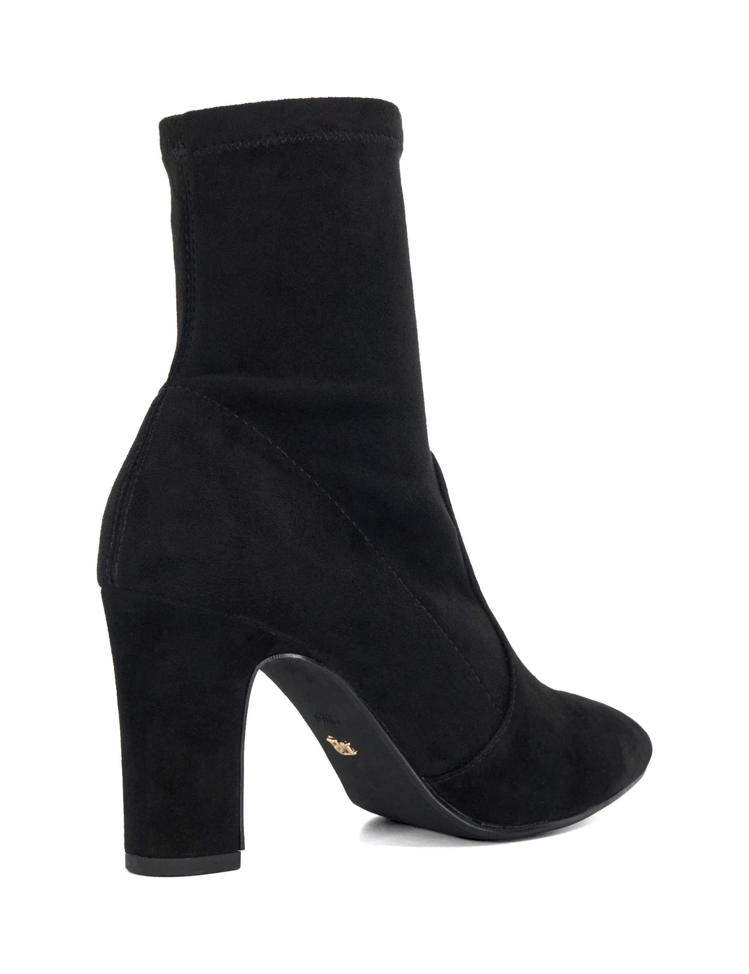 Wide Fit Suede Block Heel Sock Boots 4 of 5