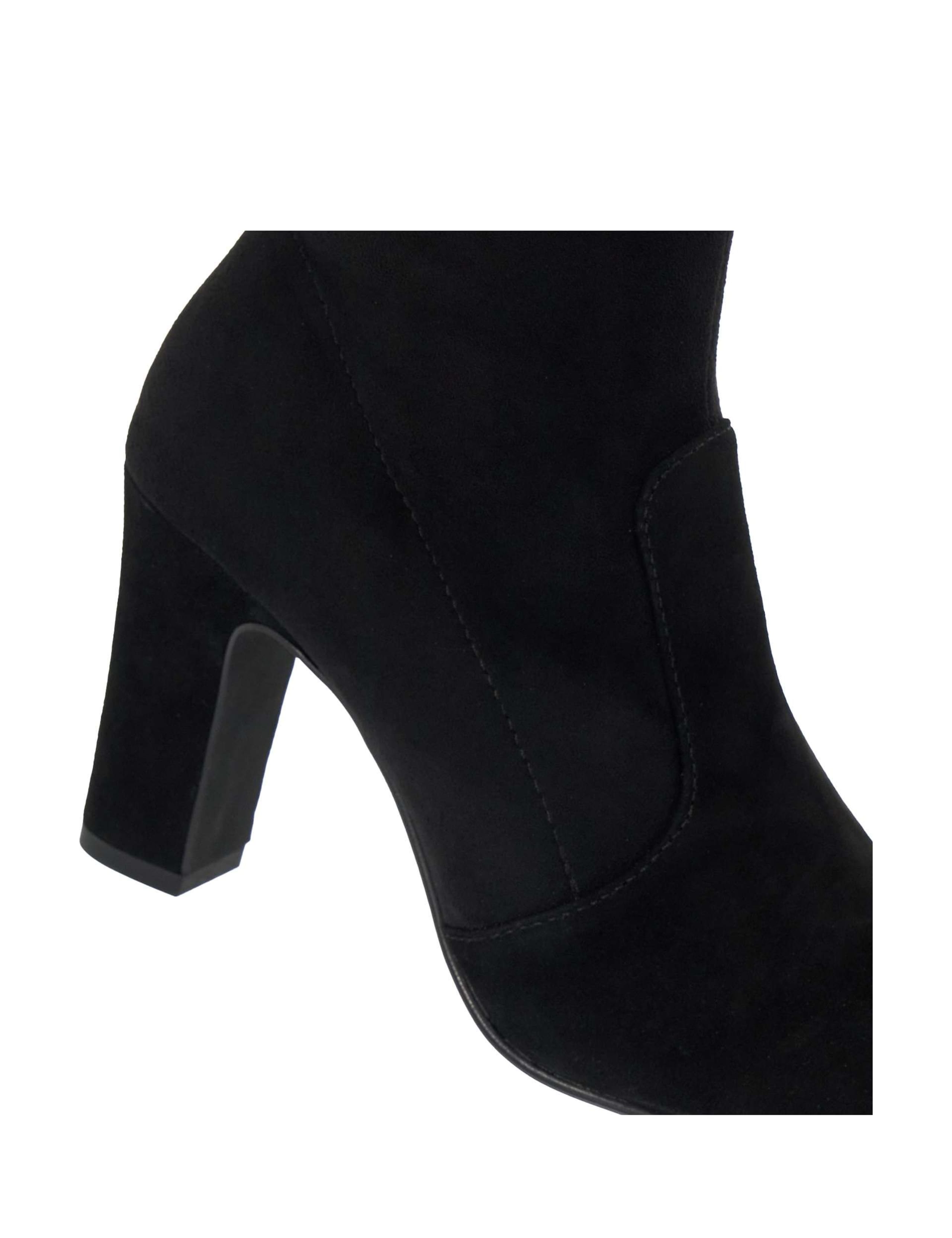 Wide Fit Suede Block Heel Sock Boots 5 of 5