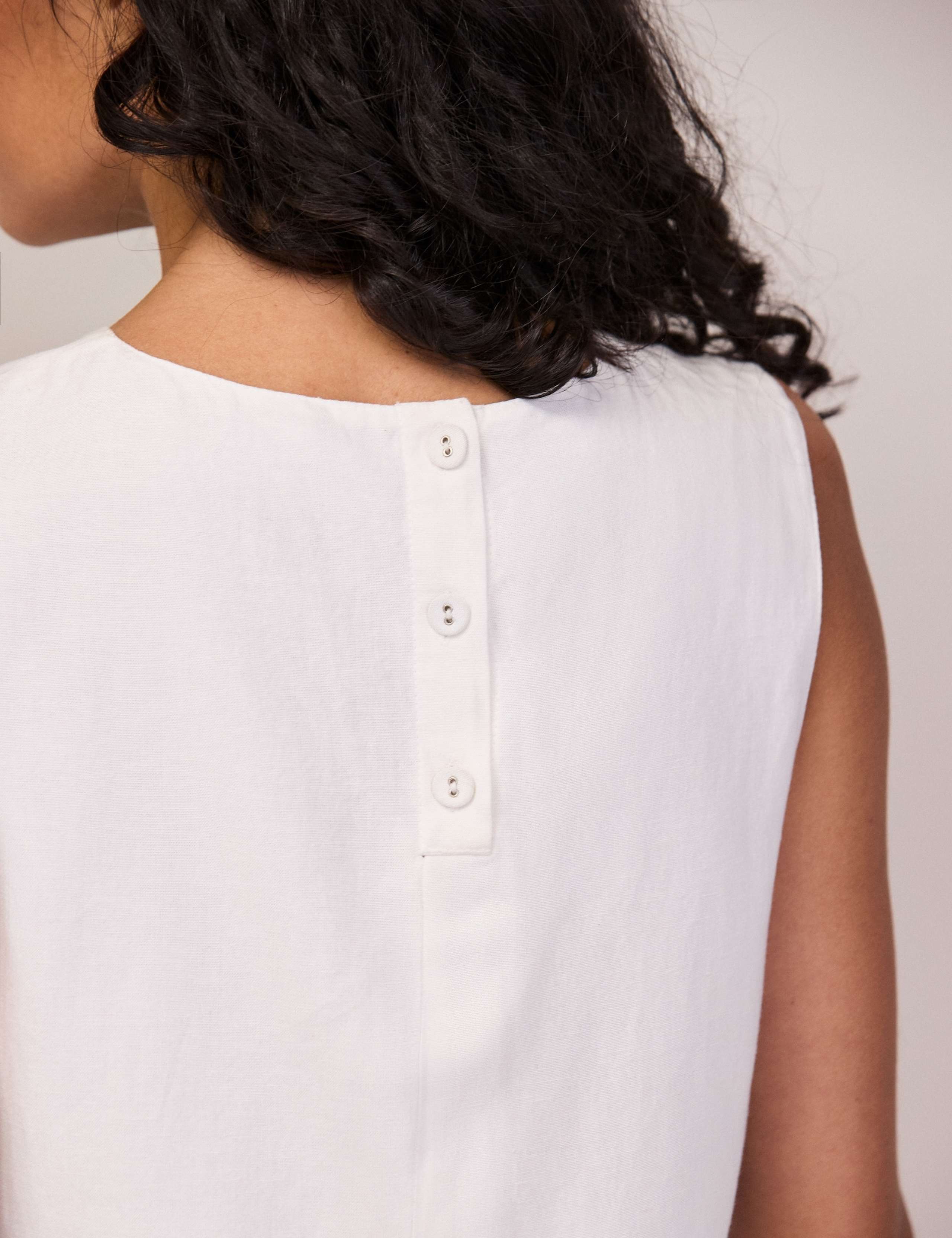 Cotton Blend Ladder Lace Cropped Shell Top 6 of 6