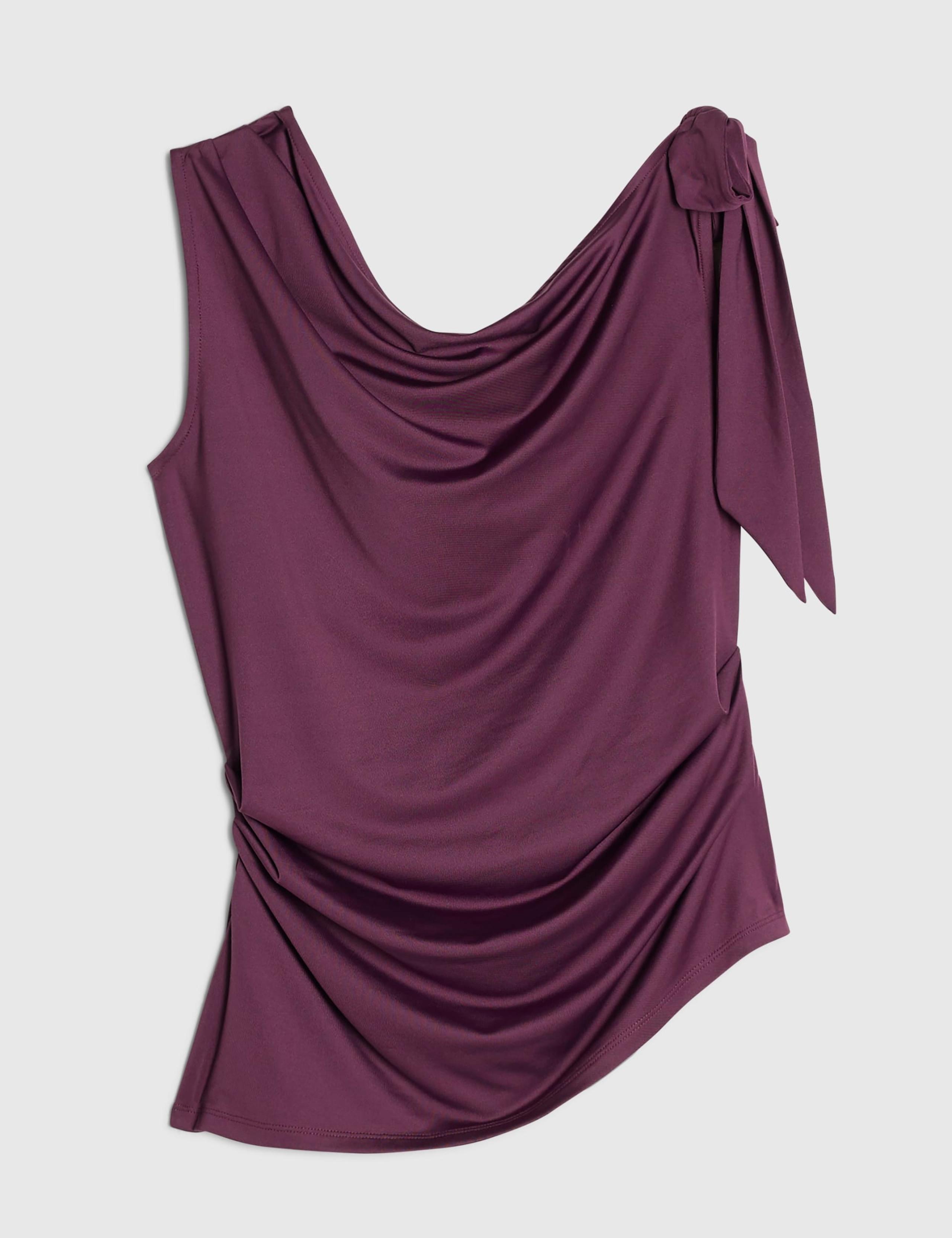 Pure Cotton Off Shoulder Tie Detail Top 2 of 6