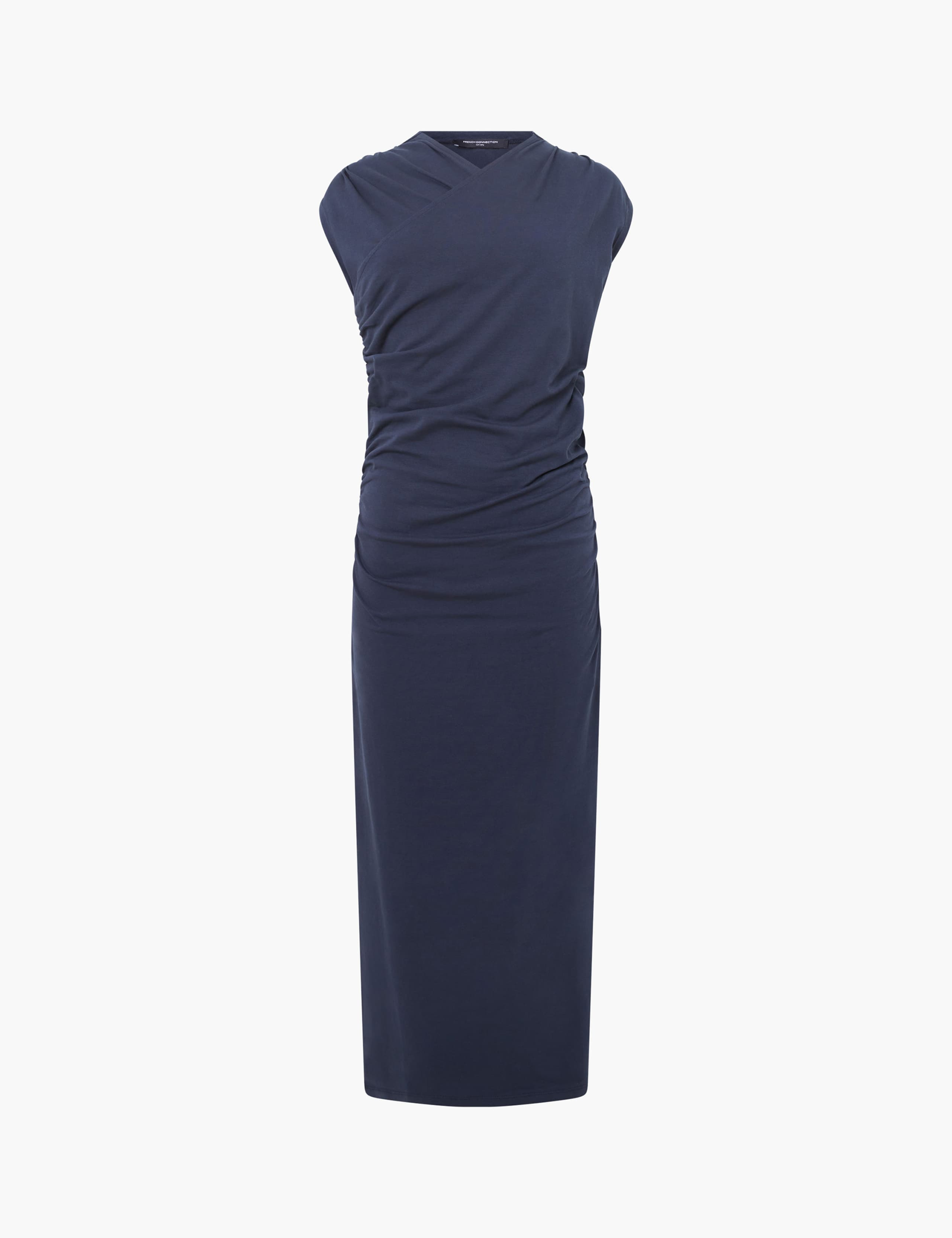 Crossover Ruched Midi Column Dress 2 of 3