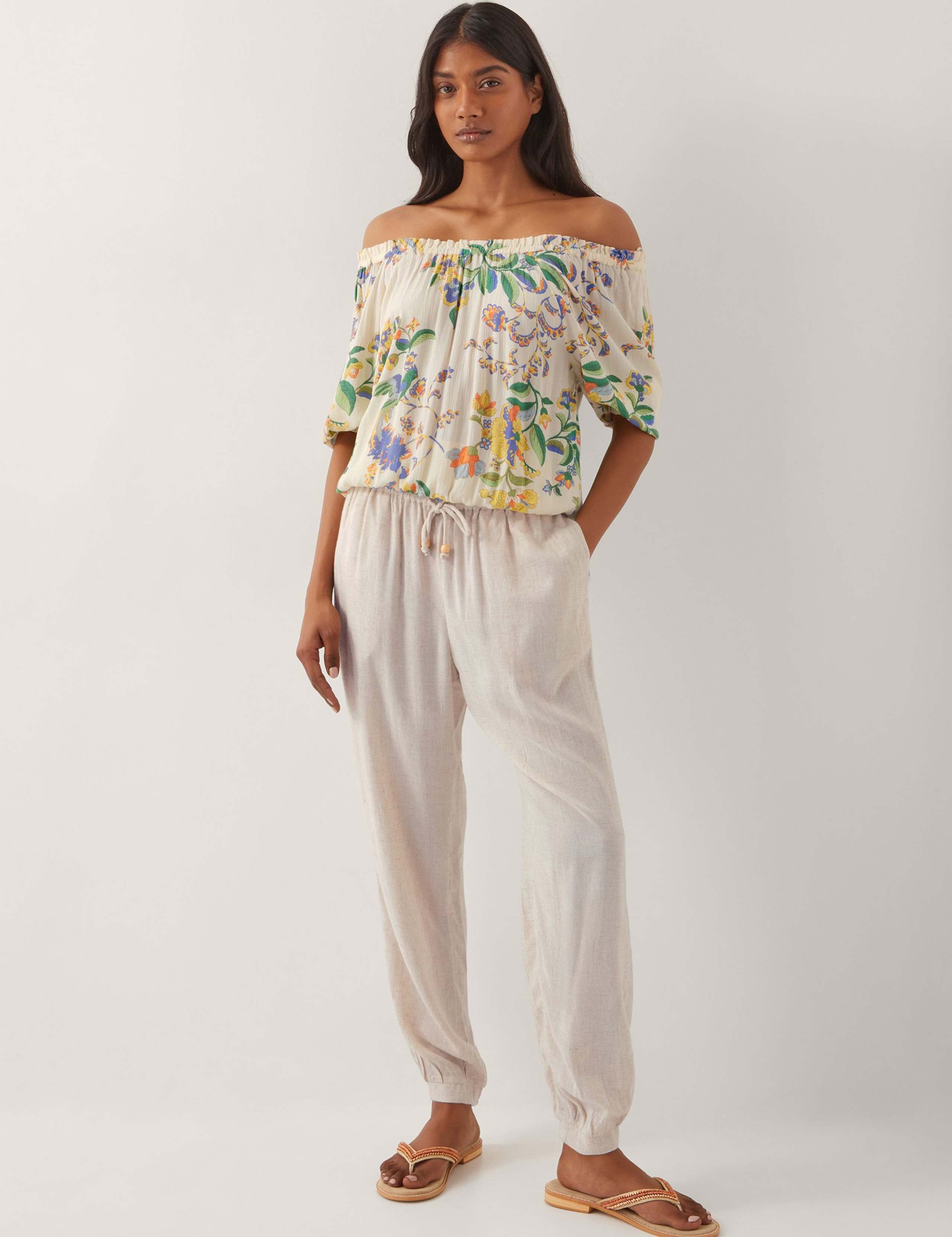 Floral Off The Shoulder Puff Sleeve Top 2 of 4