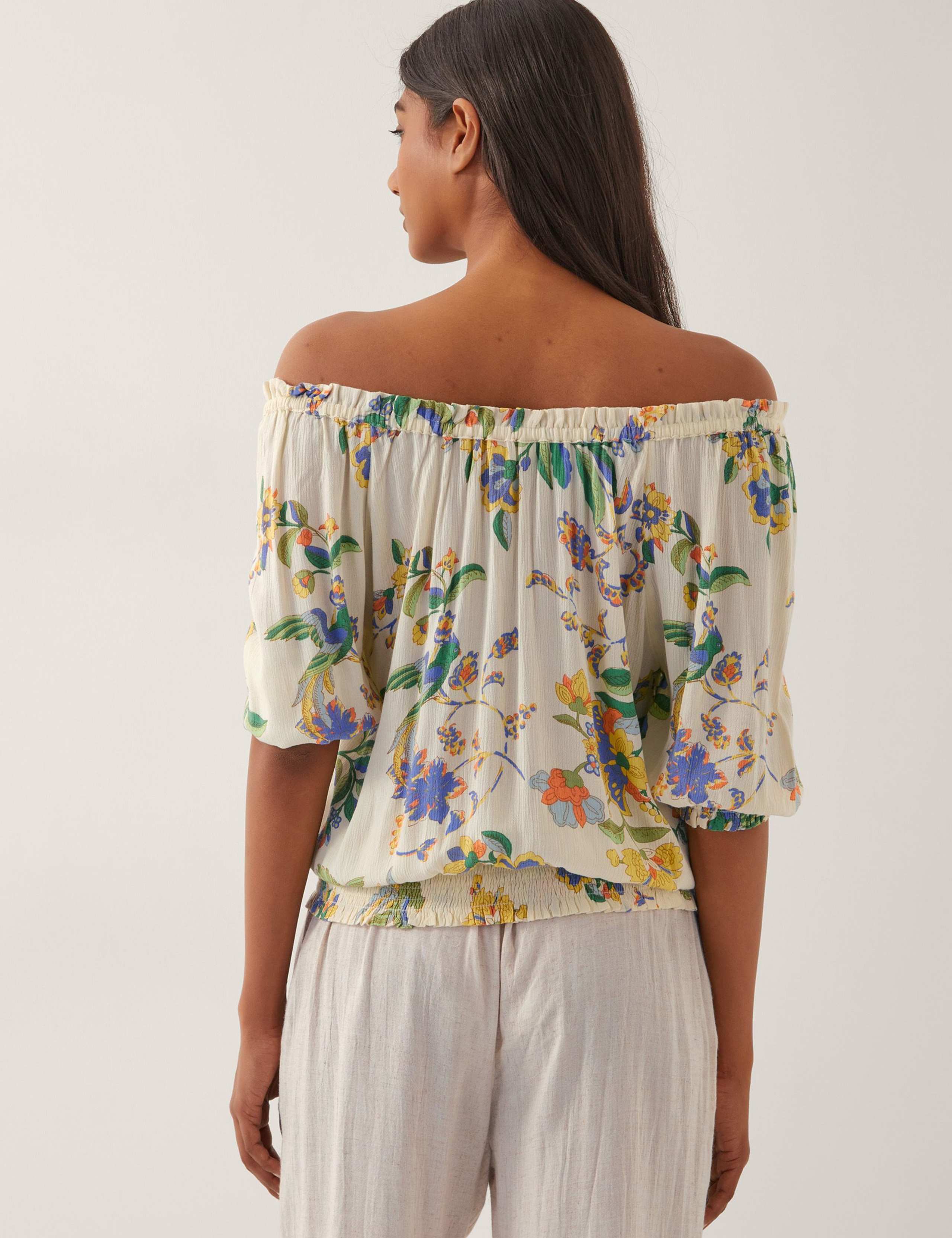 Floral Off The Shoulder Puff Sleeve Top 3 of 4