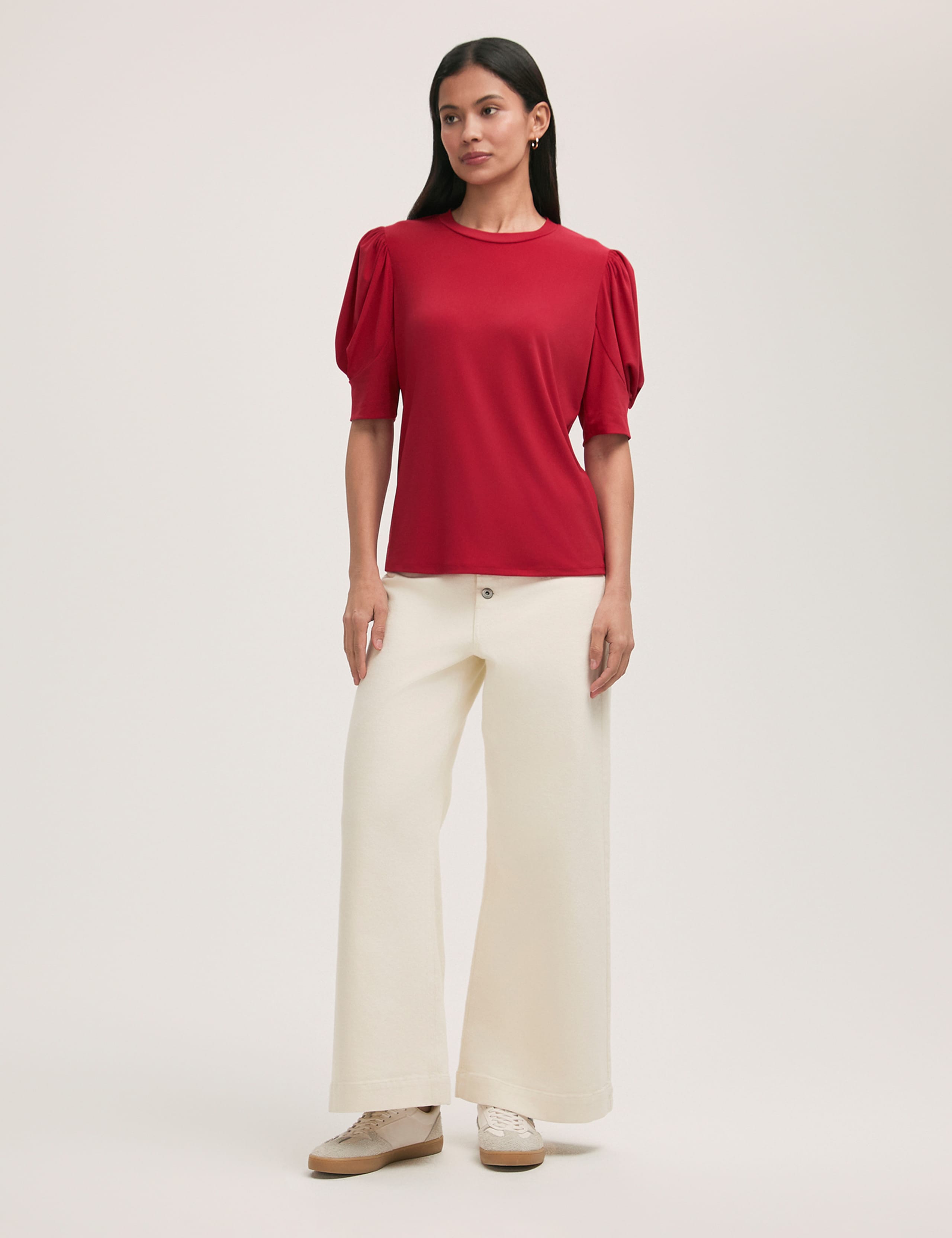 Jersey Puff Sleeve Top 1 of 4