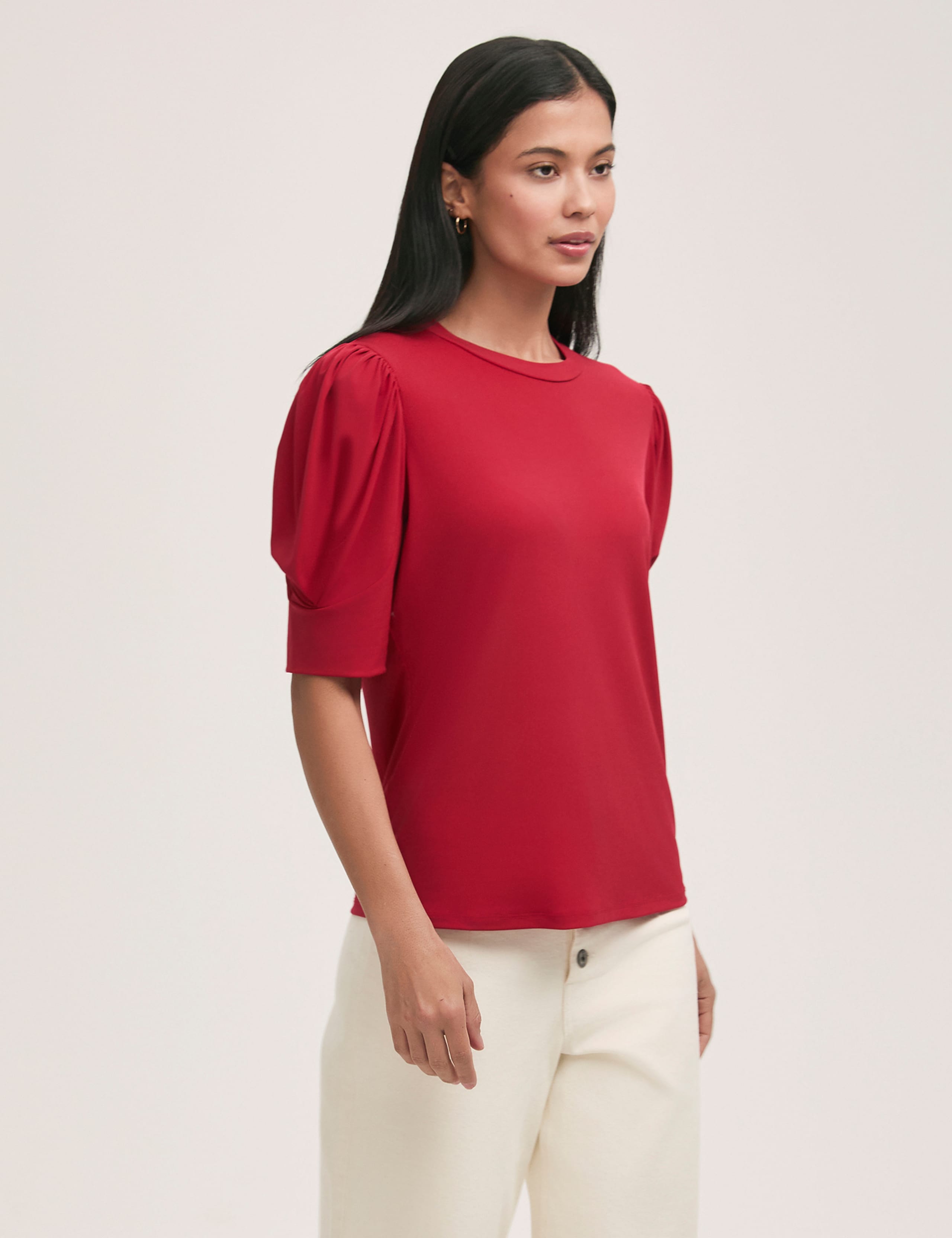 Jersey Puff Sleeve Top 3 of 4