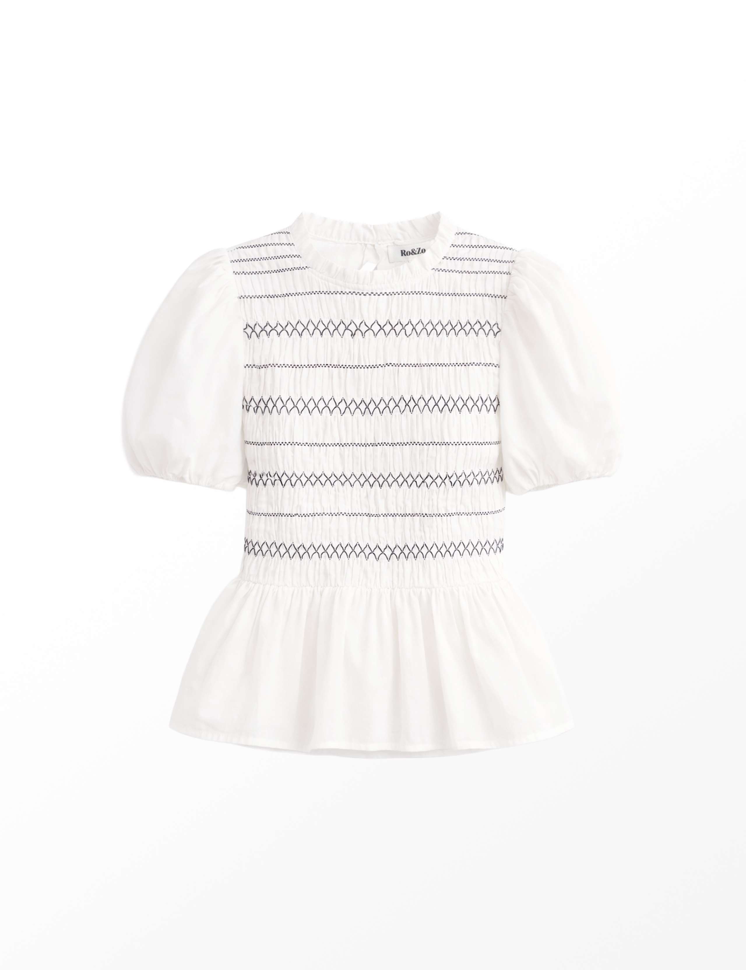 Cotton Rich Shirred Puff Sleeve Top 3 of 8