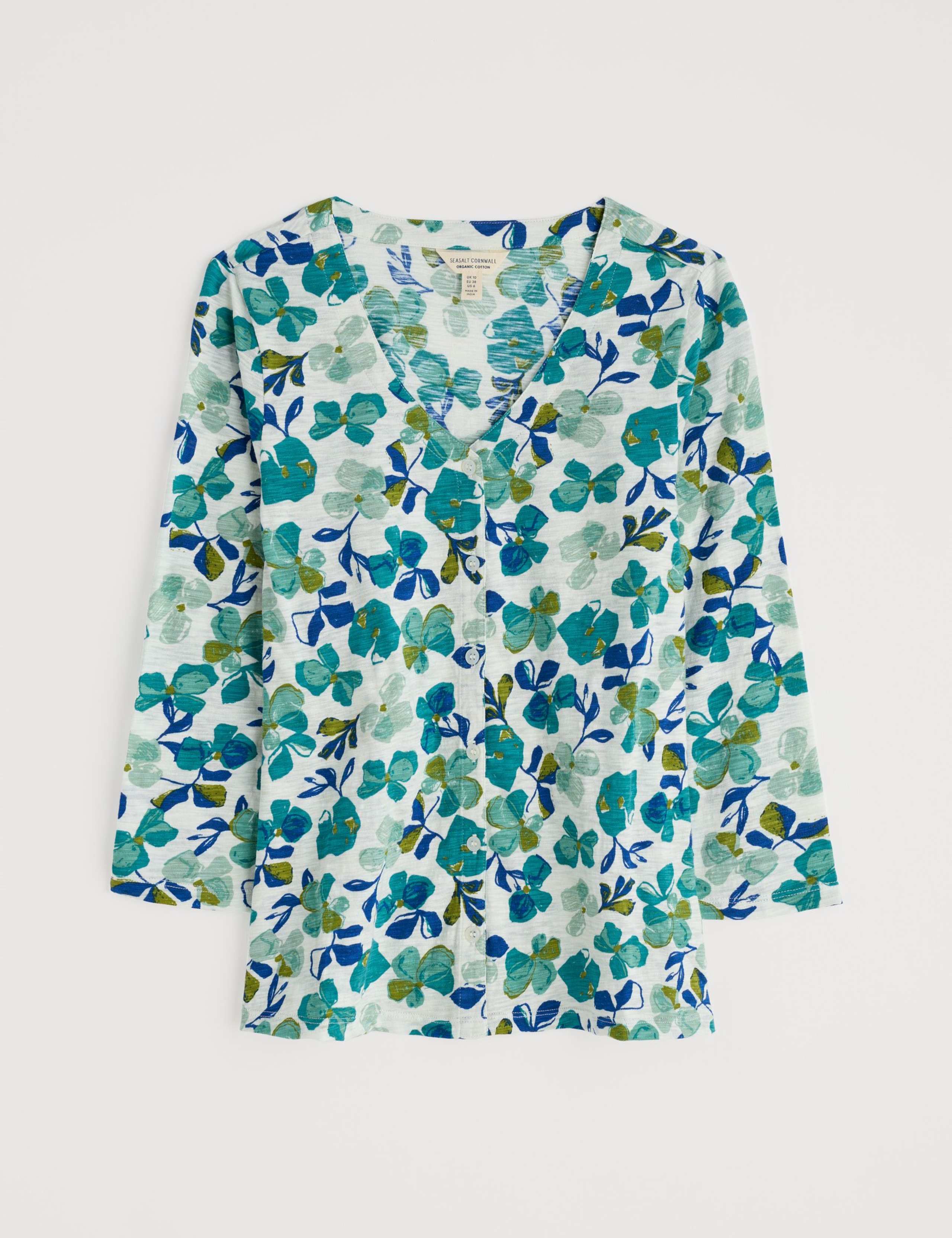 Pure Cotton Jersey Floral Top 2 of 5