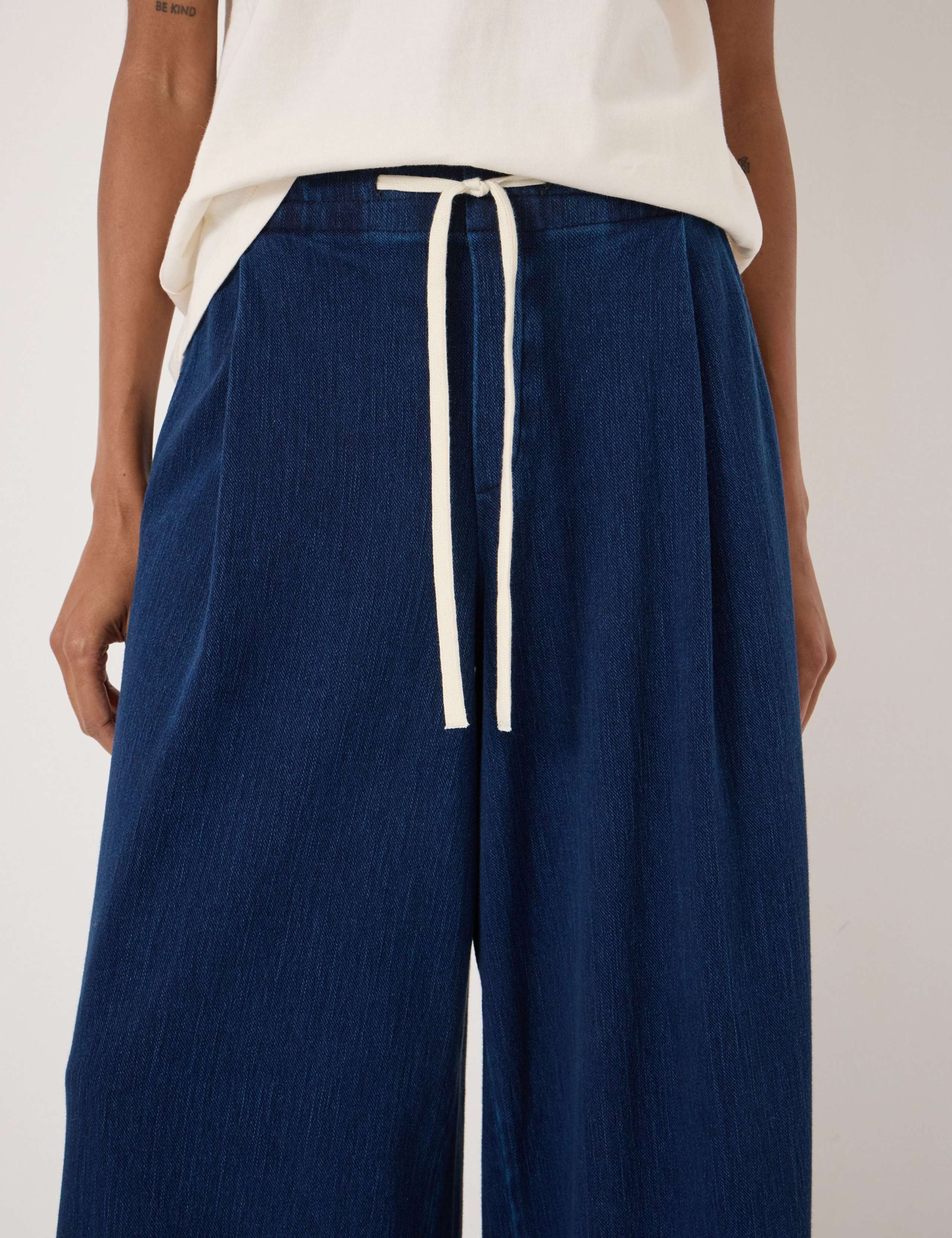 Jersey Denim Drawstring Trousers 5 of 5