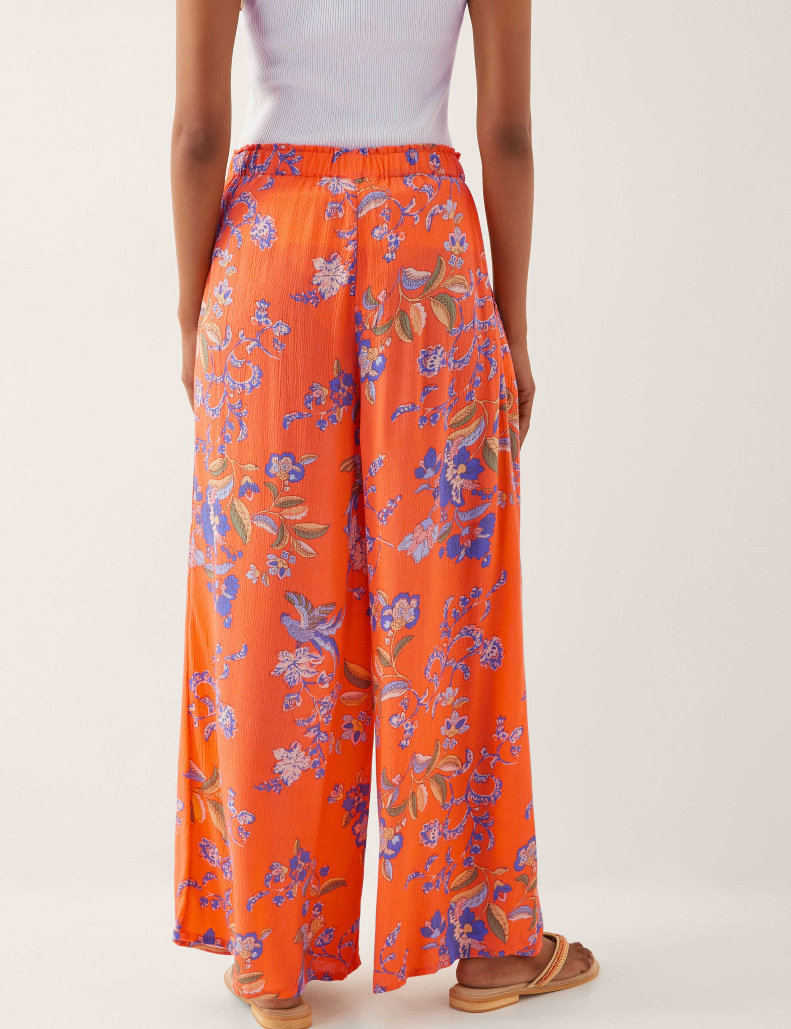 Floral Wide Leg Trousers 3 of 4