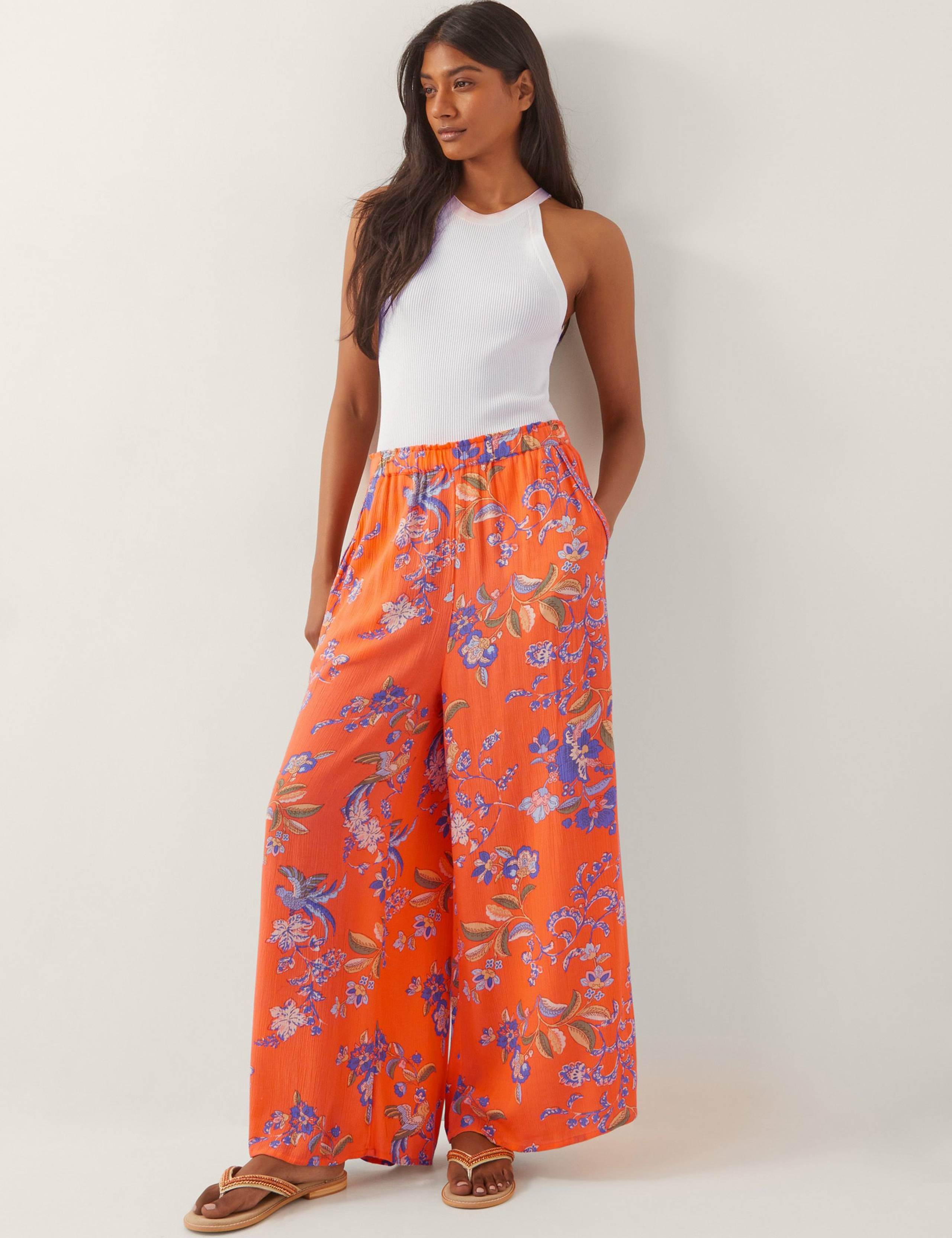 Floral Wide Leg Trousers 4 of 4