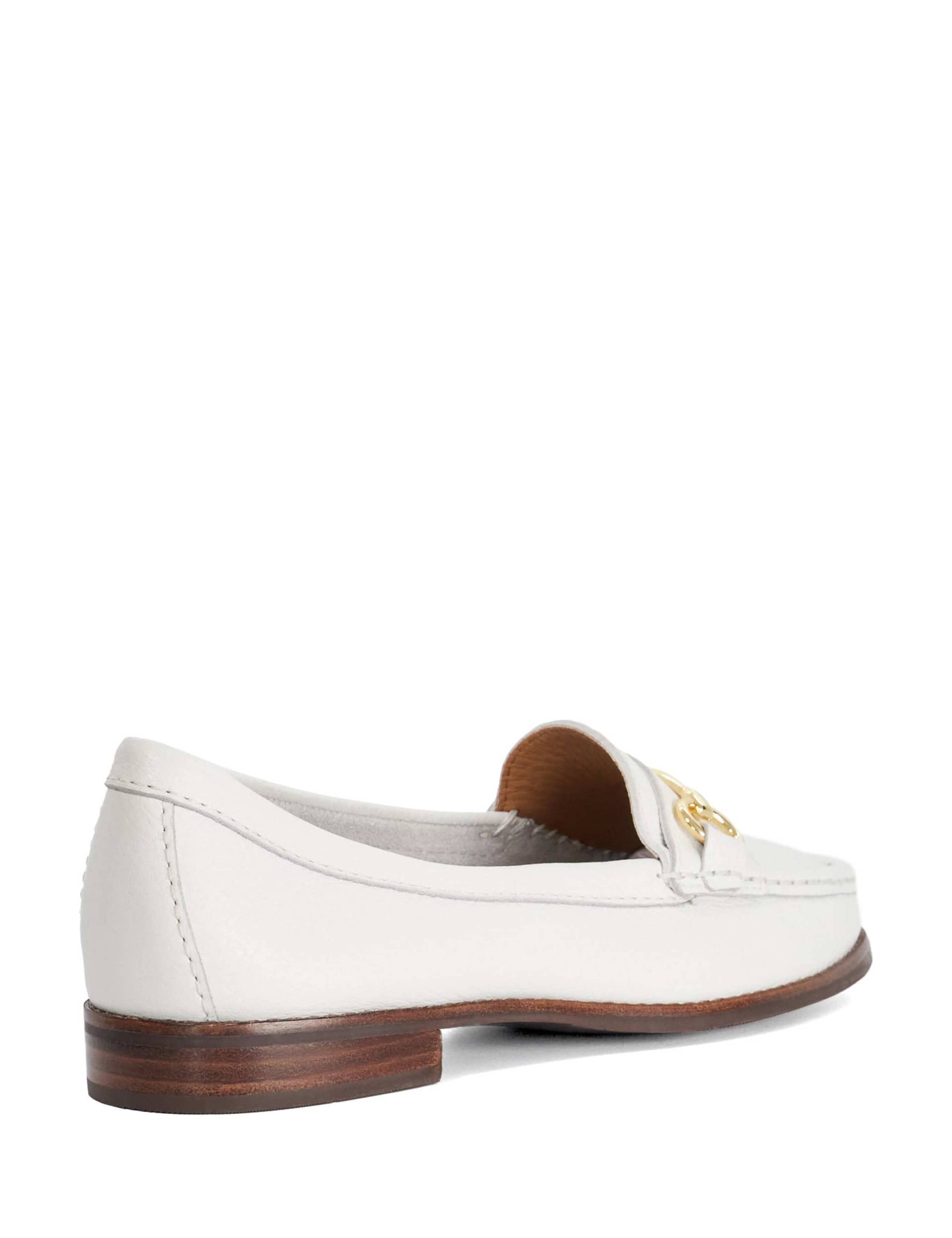 Wide Fit Leather Snaffle Trim Flat Loafers 5 of 6