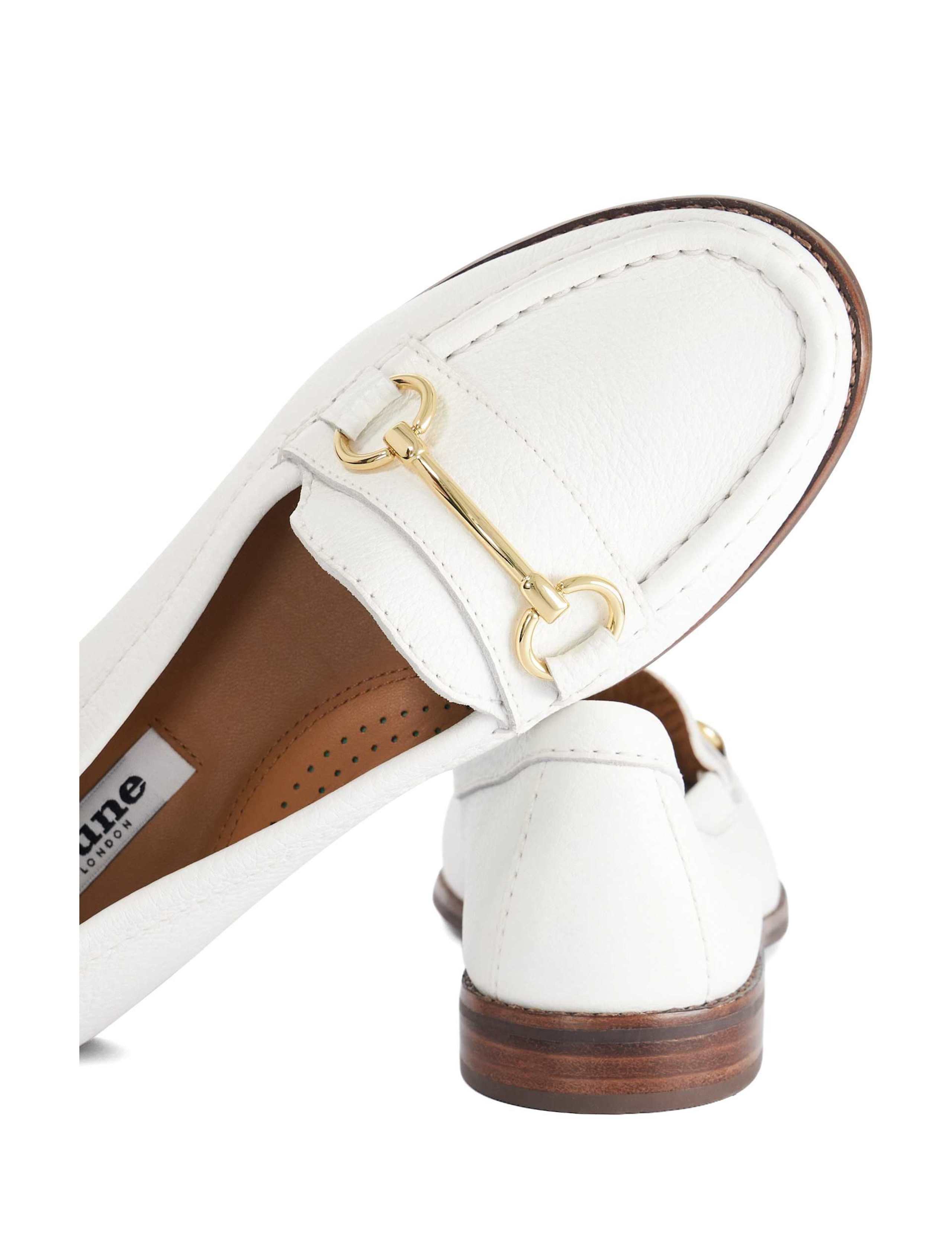 Wide Fit Leather Snaffle Trim Flat Loafers 6 of 6