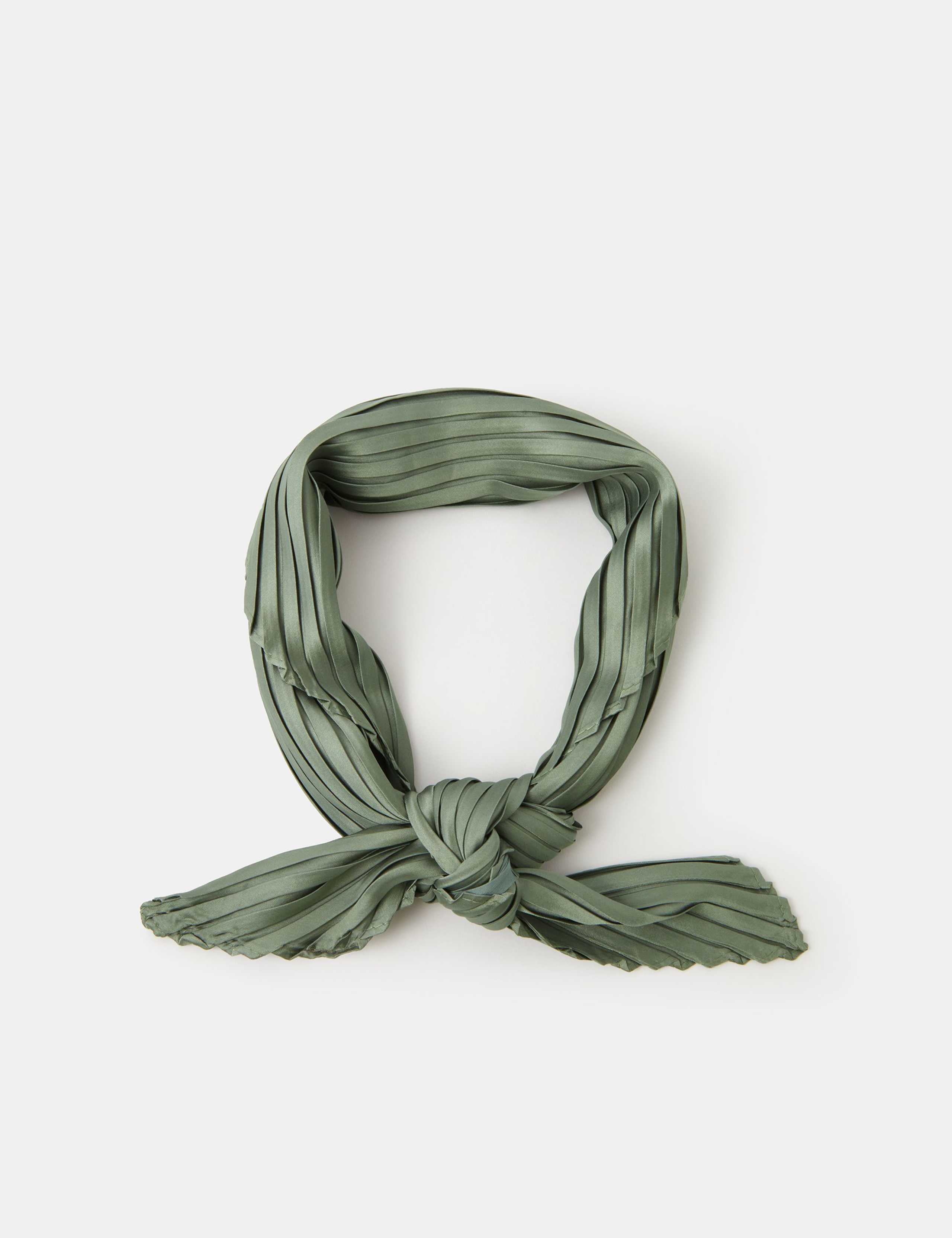 Satin Pleated Scarf 2 of 3