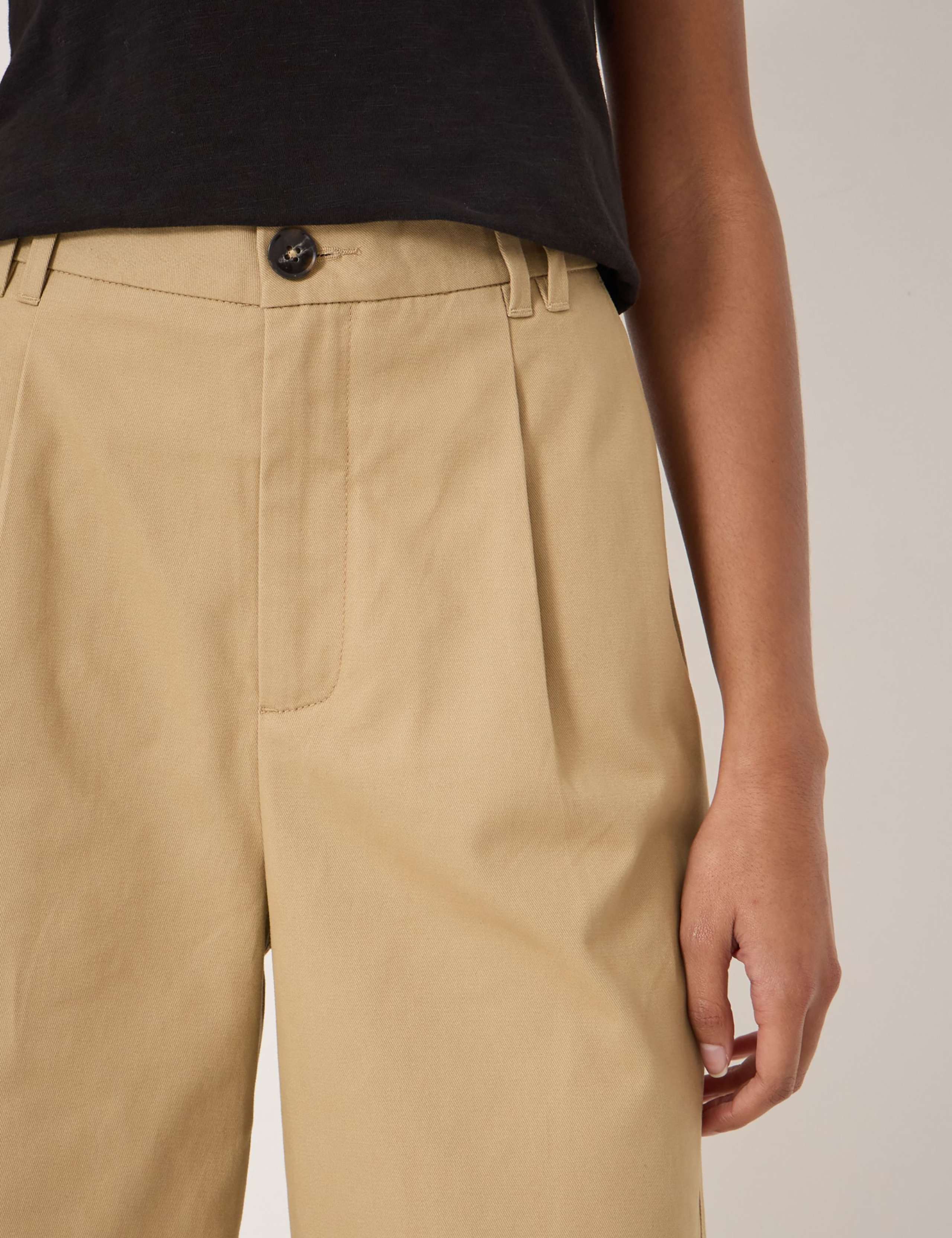 Pure Cotton Wide Leg Trousers 5 of 5