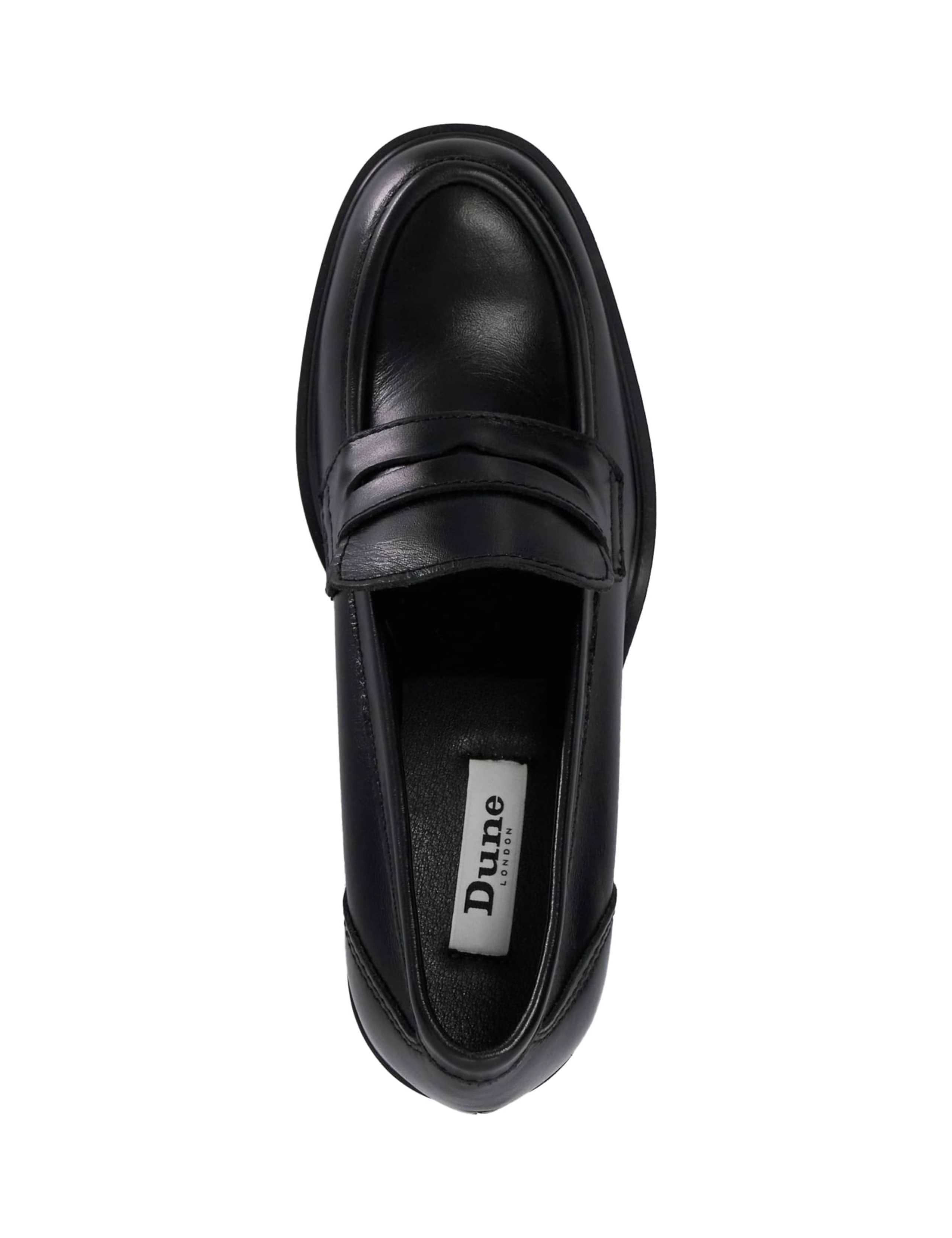 Leather Block Heel Loafers 2 of 6