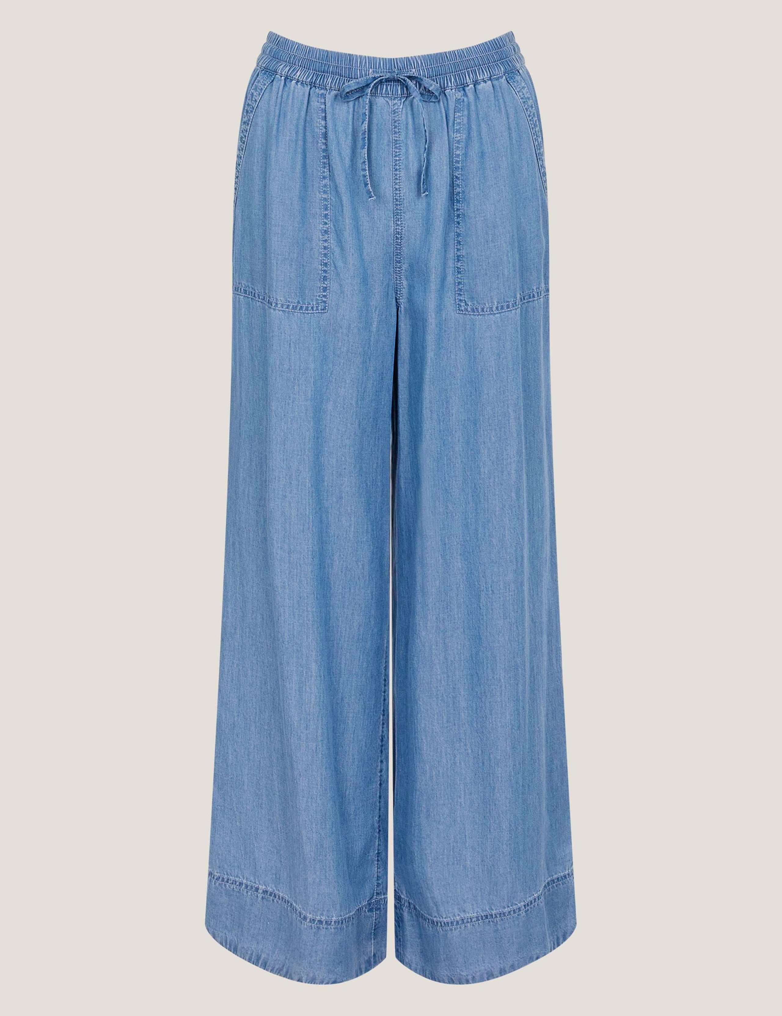 Pure Modal Drawstring Wide Leg Trousers 2 of 5