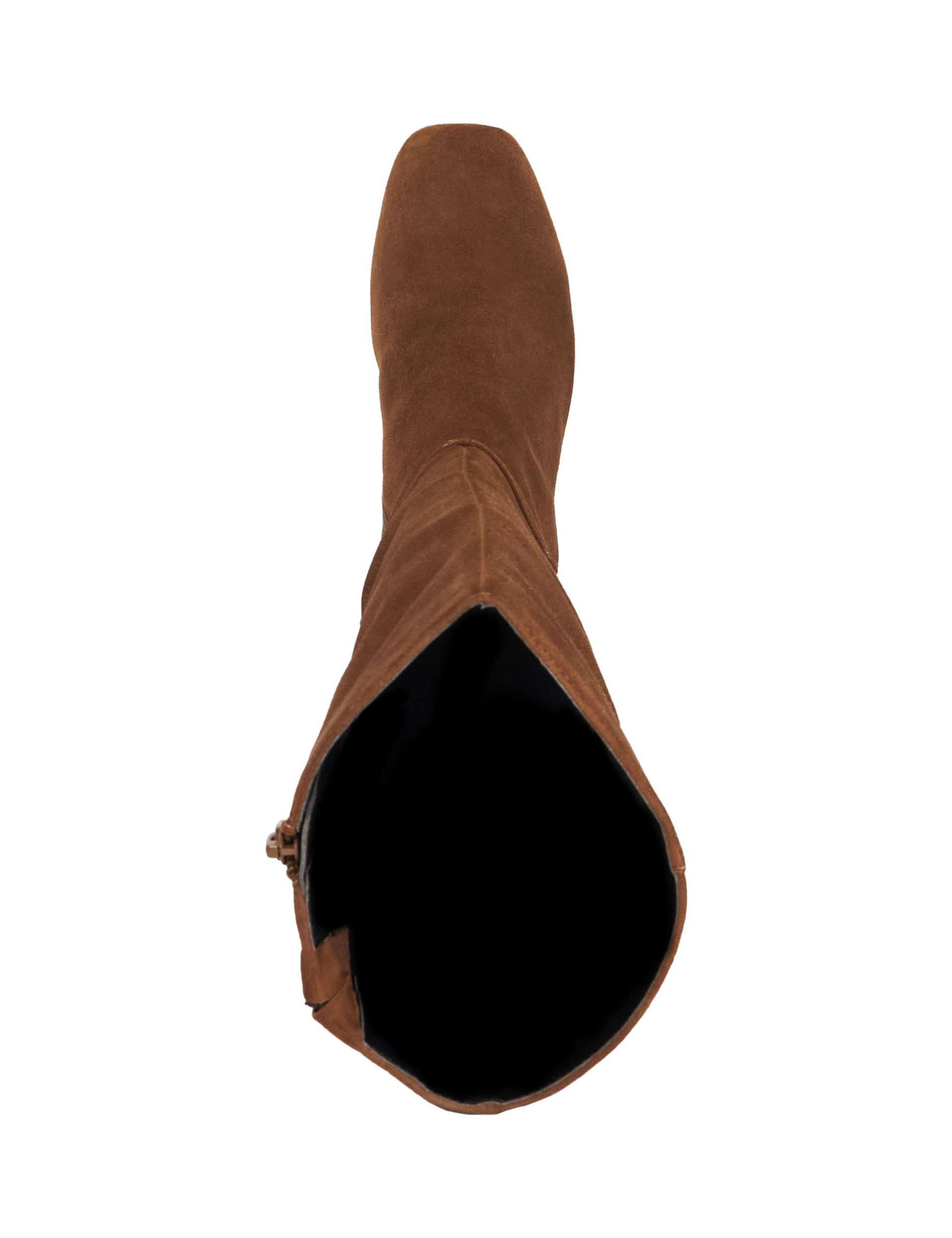 Leather Block Heel Knee High Boots 3 of 6