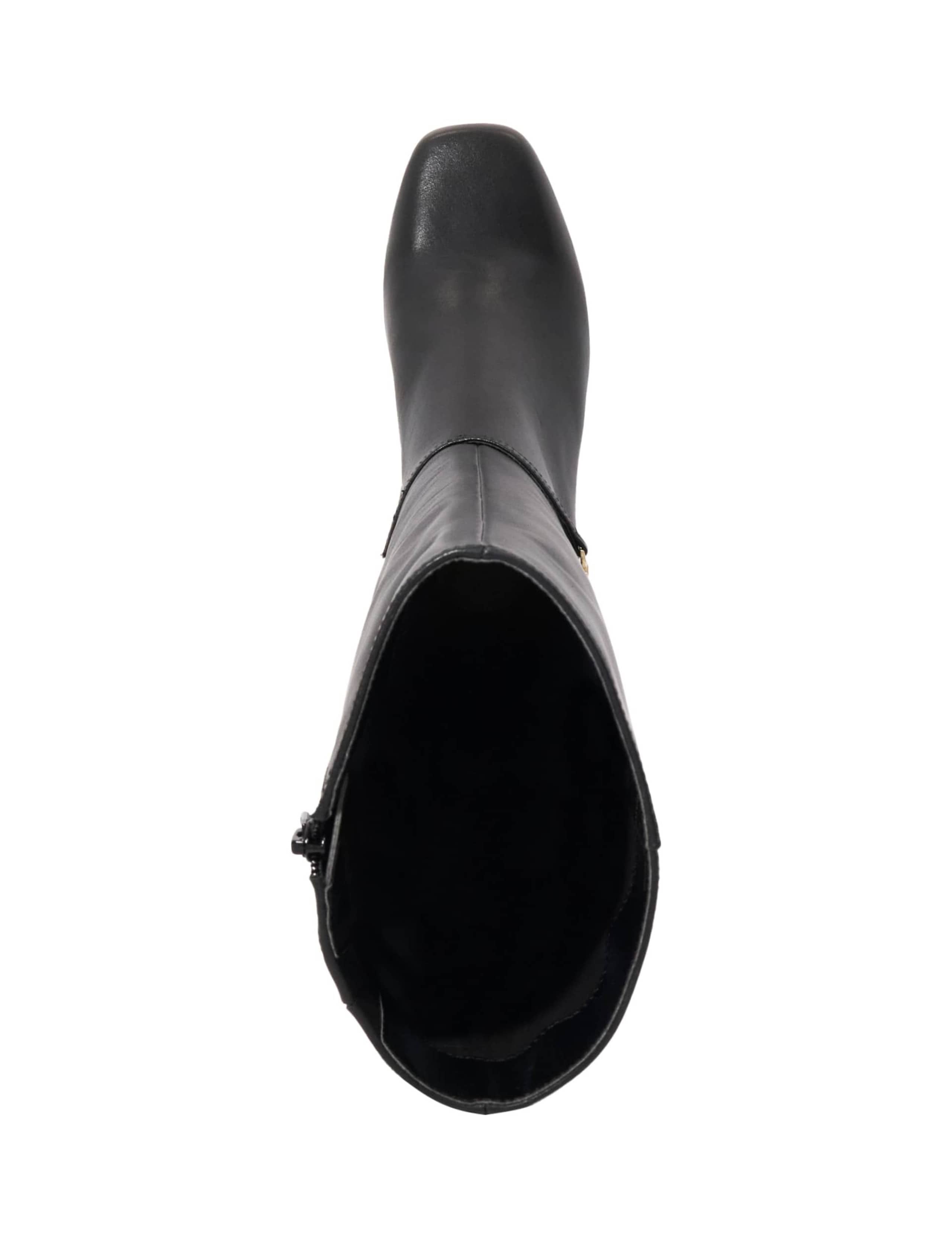 Leather Block Heel Knee High Boots 4 of 5