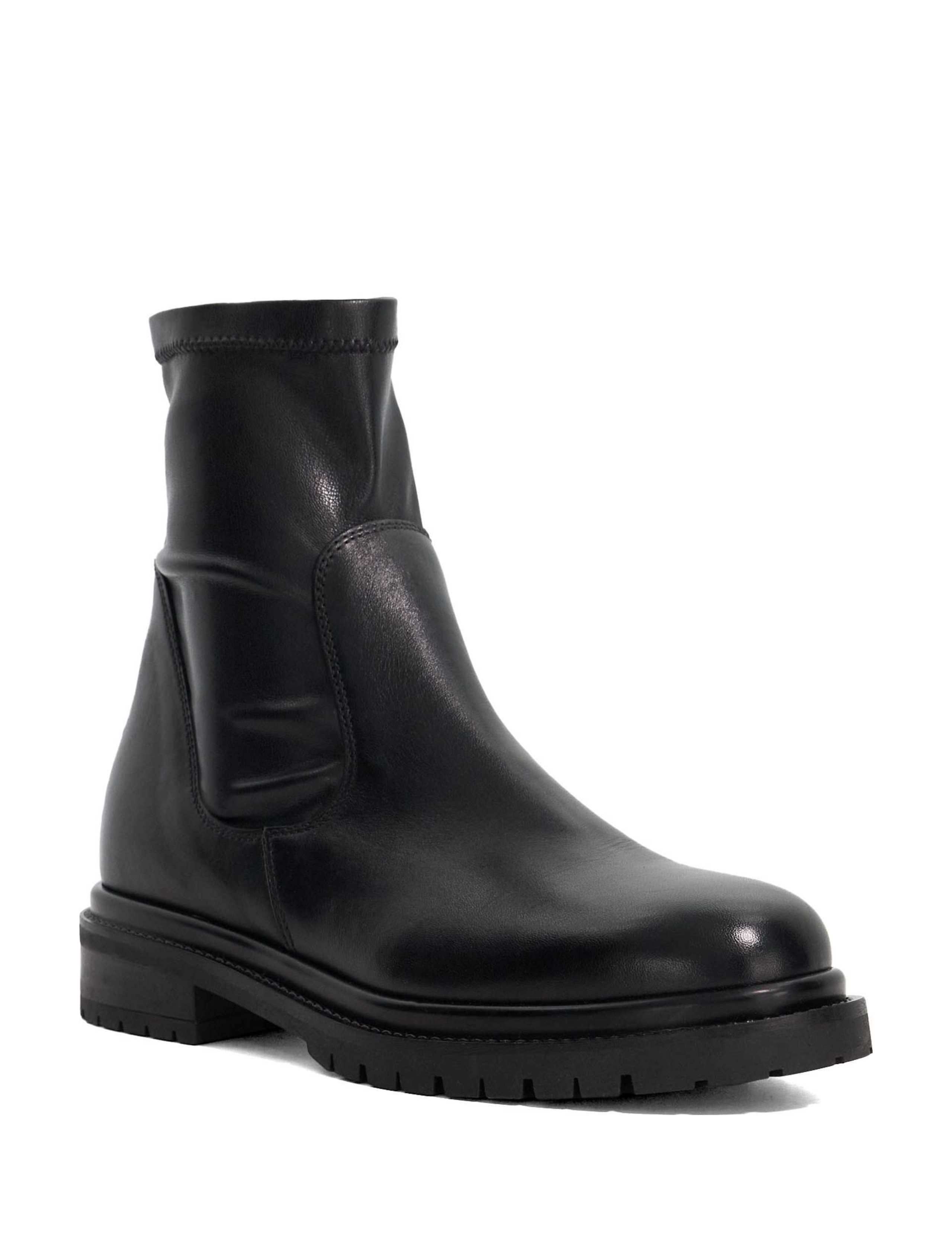 Leather Block Heel Ankle Boots 3 of 6