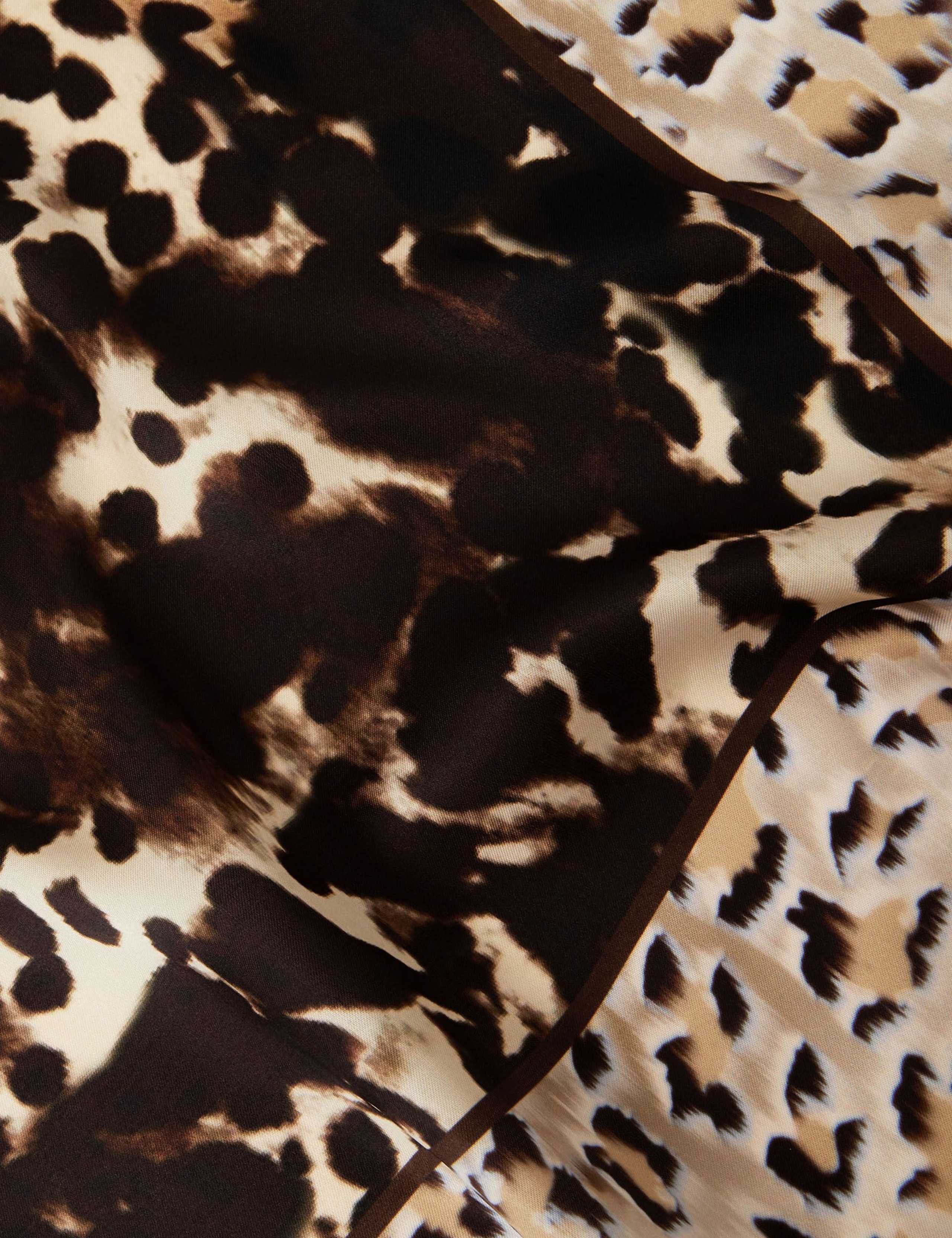 Satin Animal Print Square Scarf 3 of 3