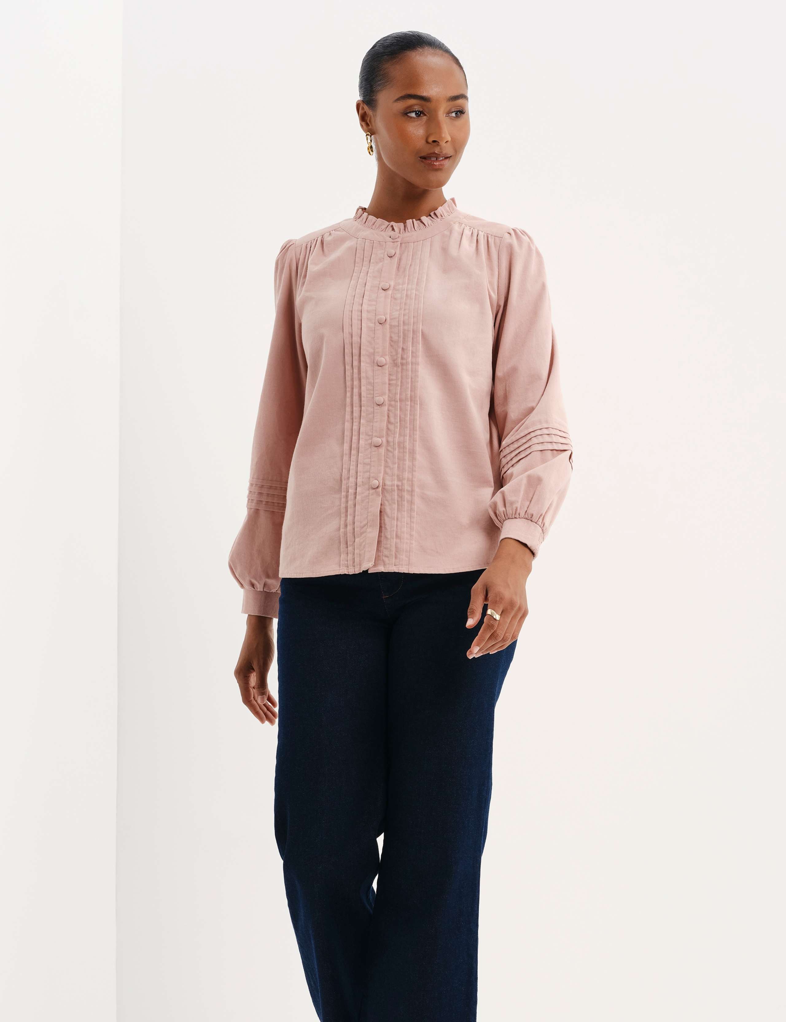 Cord Textured Pintuck Shirt 4 of 11