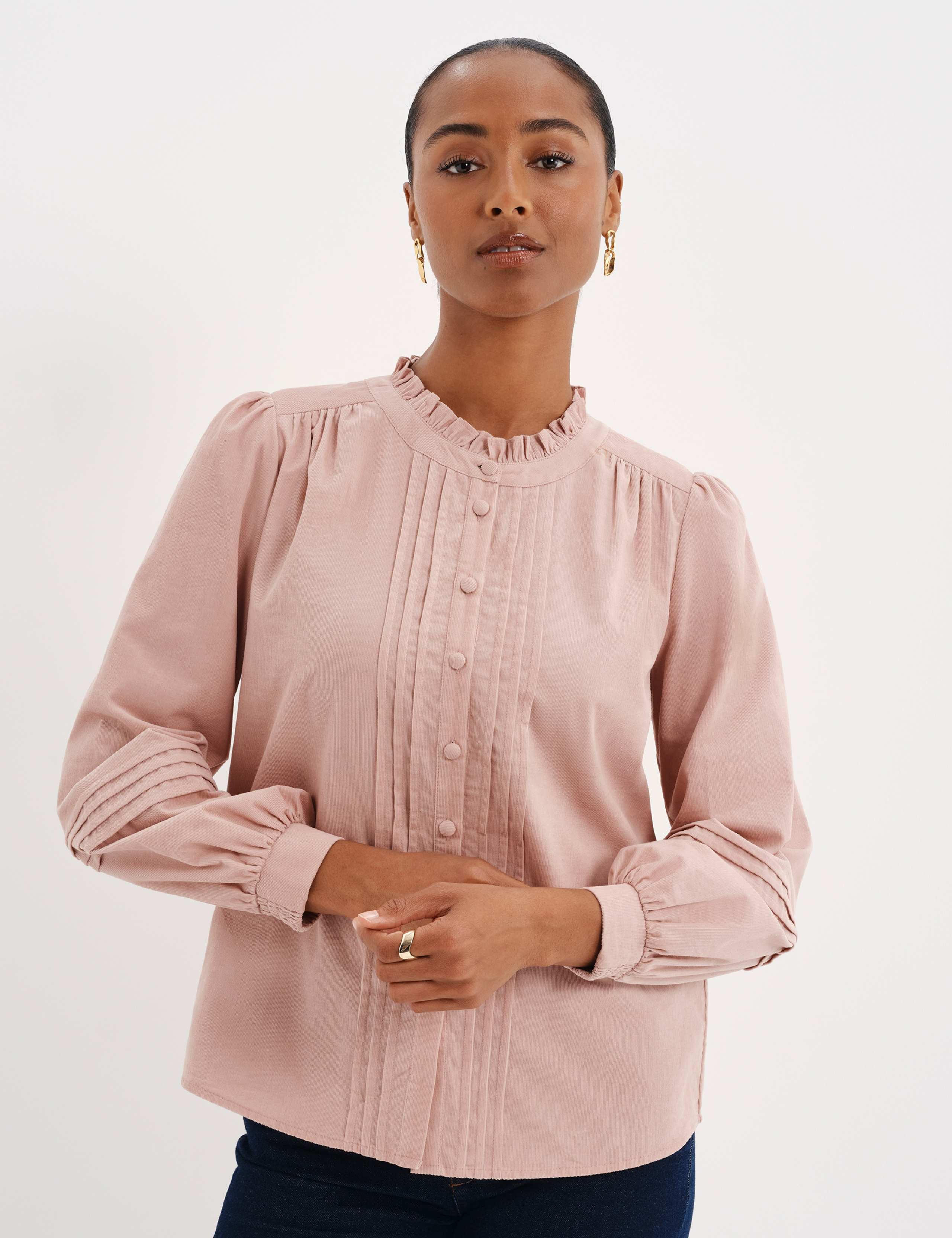 Cord Textured Pintuck Shirt 5 of 11