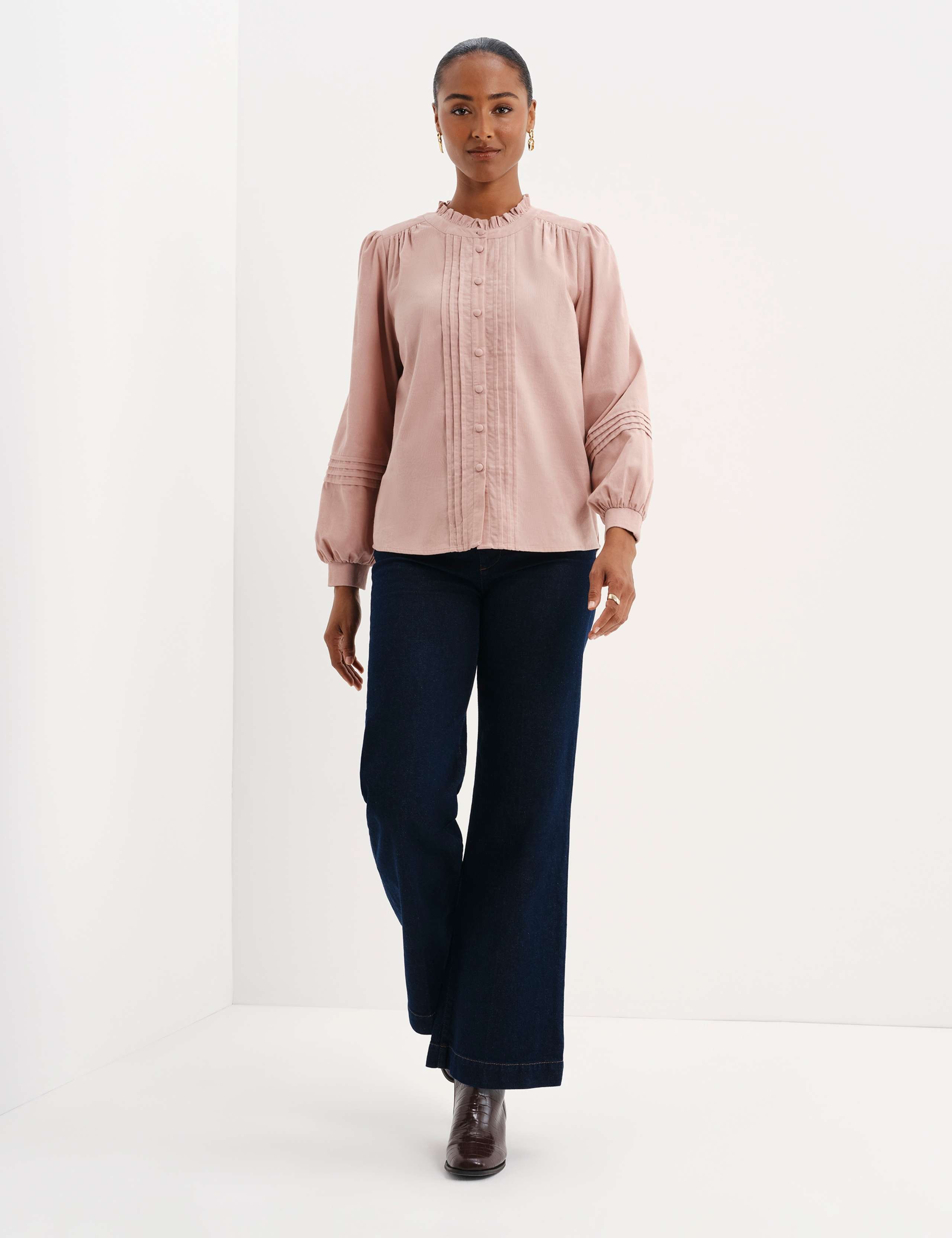 Cord Textured Pintuck Shirt 7 of 11