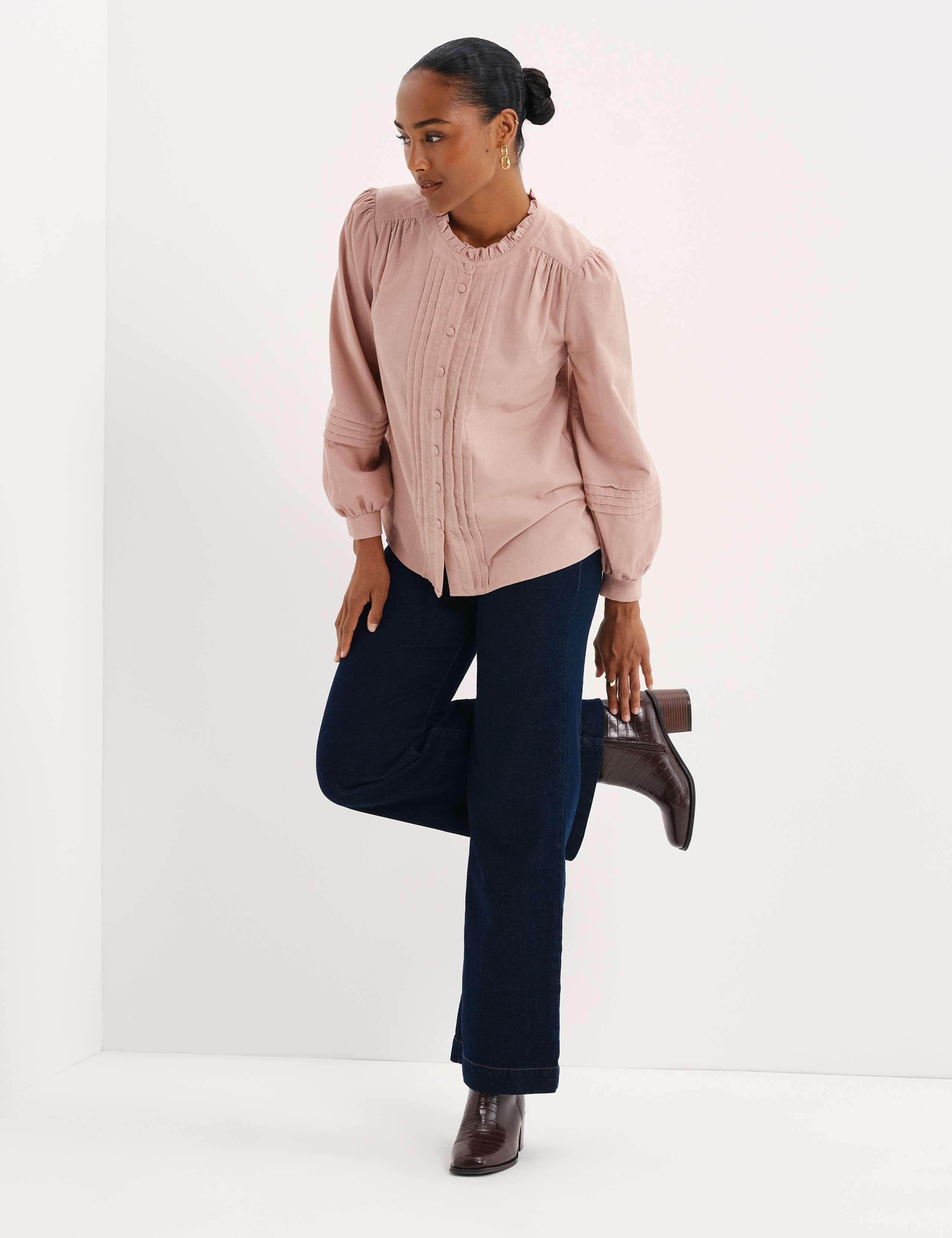 Cord Textured Pintuck Shirt 9 of 11